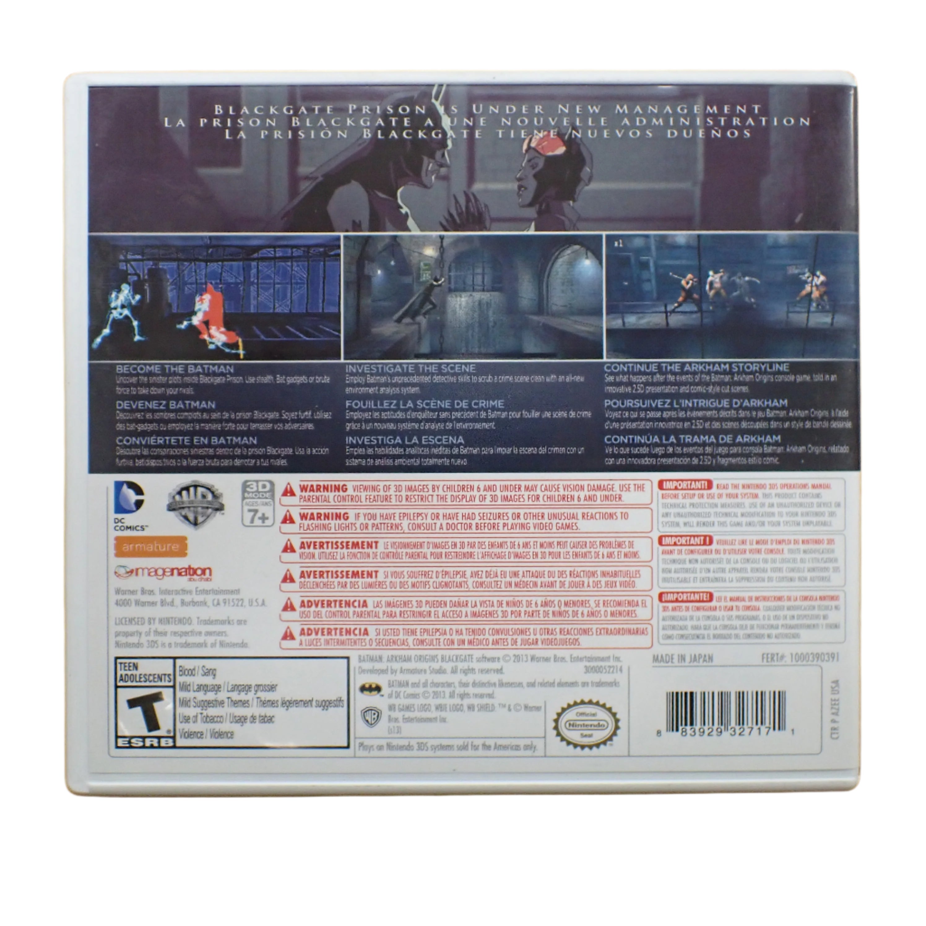 Batman Arkham Origins Blackgate - 3DS