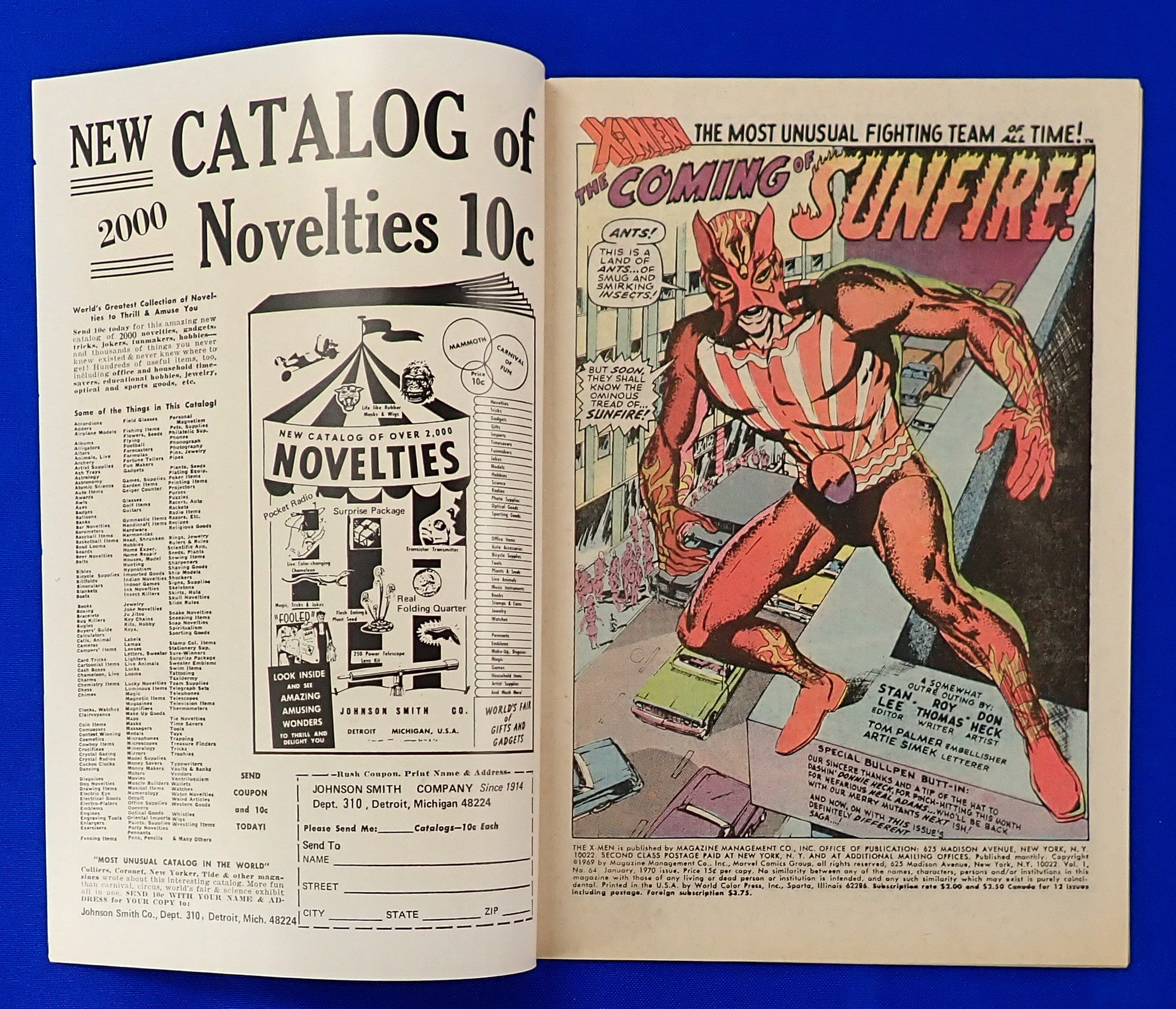 X-Men #64 (1970) - FN/FN+ (6.0-6.5) - 1st App. Sunfire