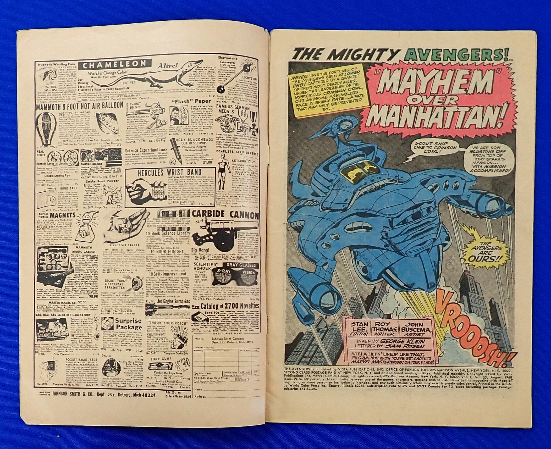 Avengers #55 (1968) - VG- (3.5) - 1st full appearance of Ultron