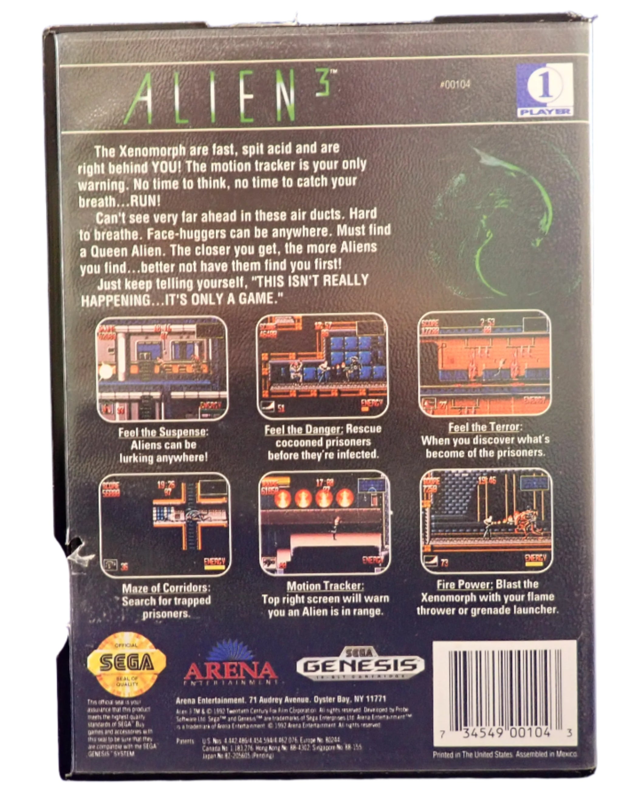 GG★ALIEN 3 海外版(国内本体動作可能)★箱付・説明書付・ソフト付 Alien 3 - Genesis – Infinity Flux