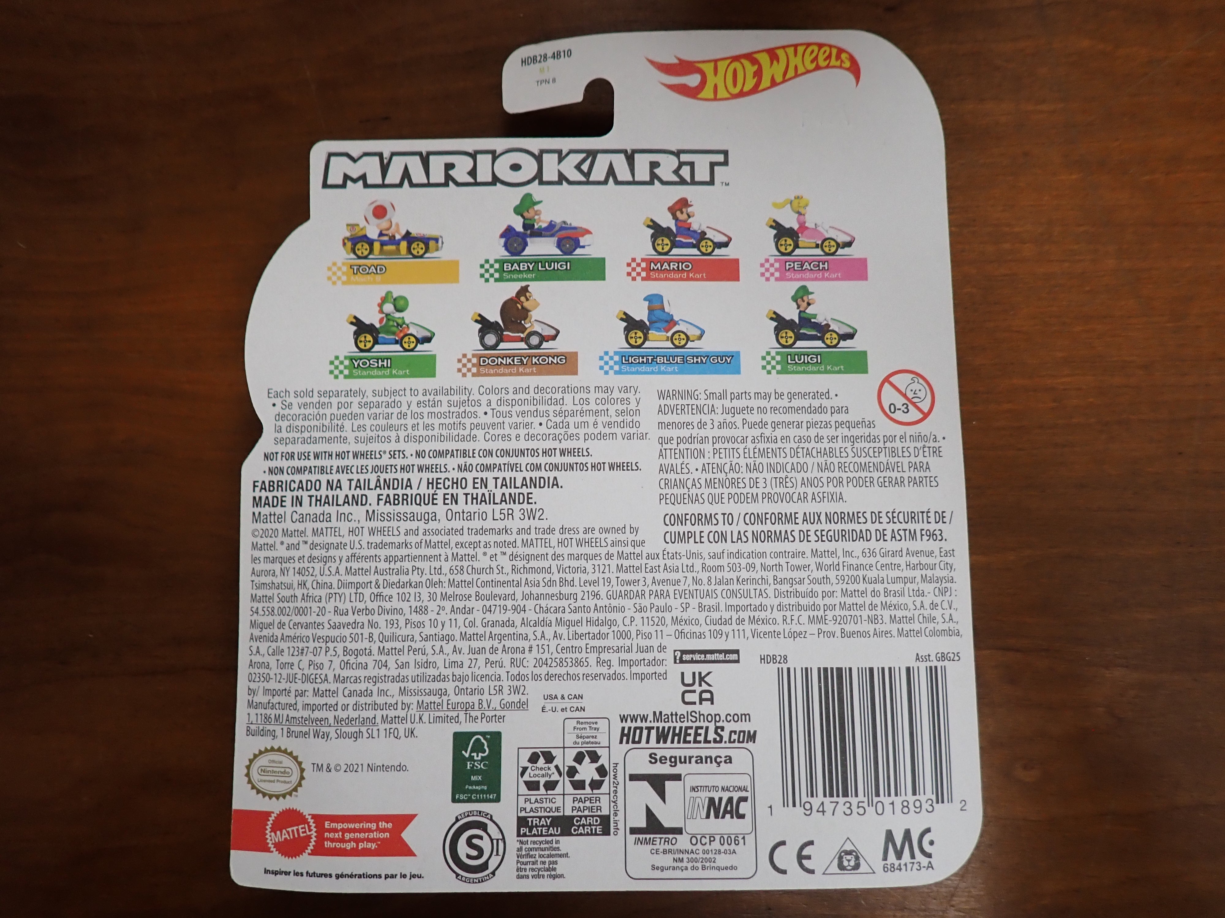 Hot Wheels: Mario Kart - Baby Luigi (Sneeker)