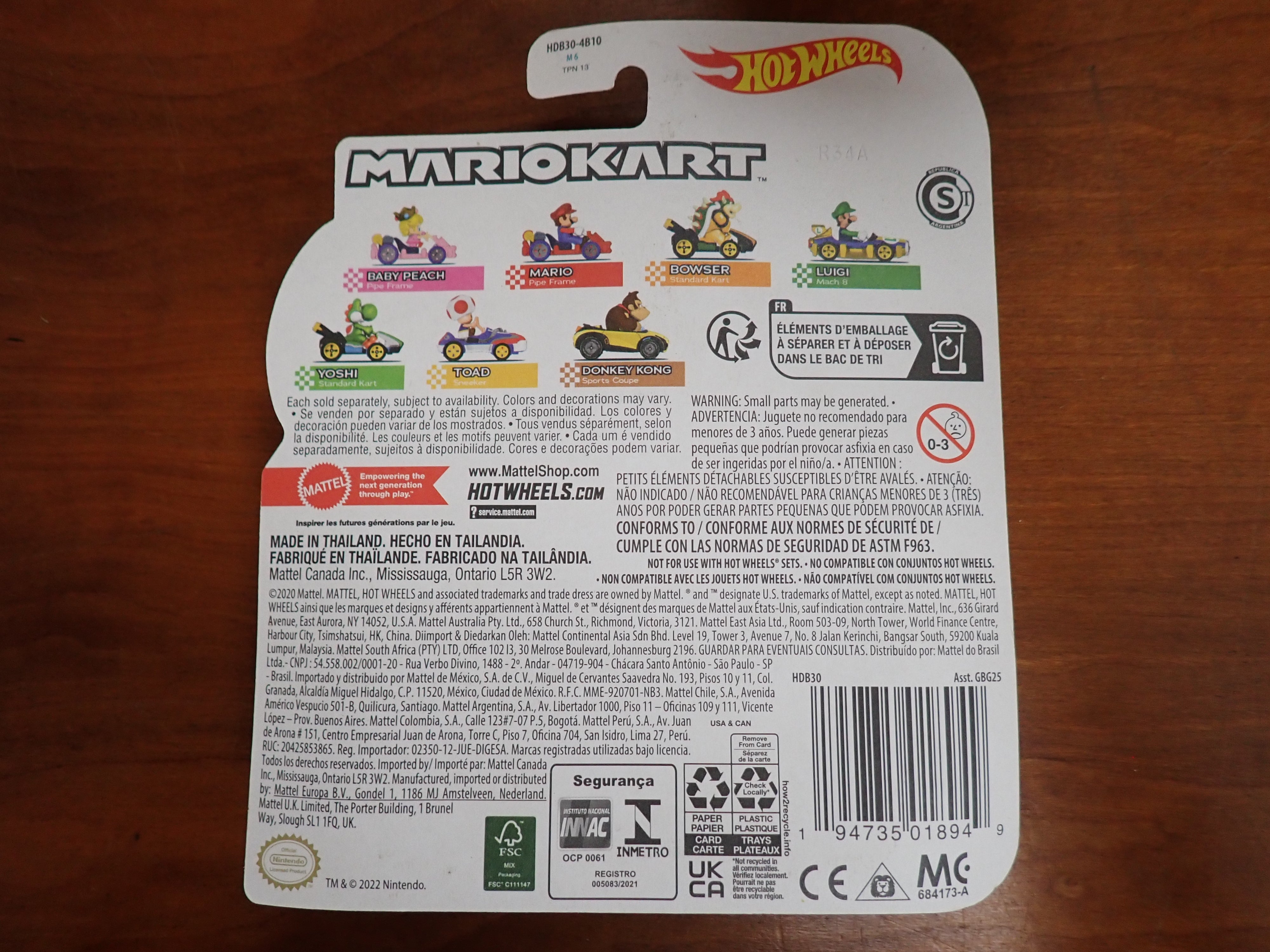 Hot Wheels: Mario Kart - Baby Peach (Pipe Frame)