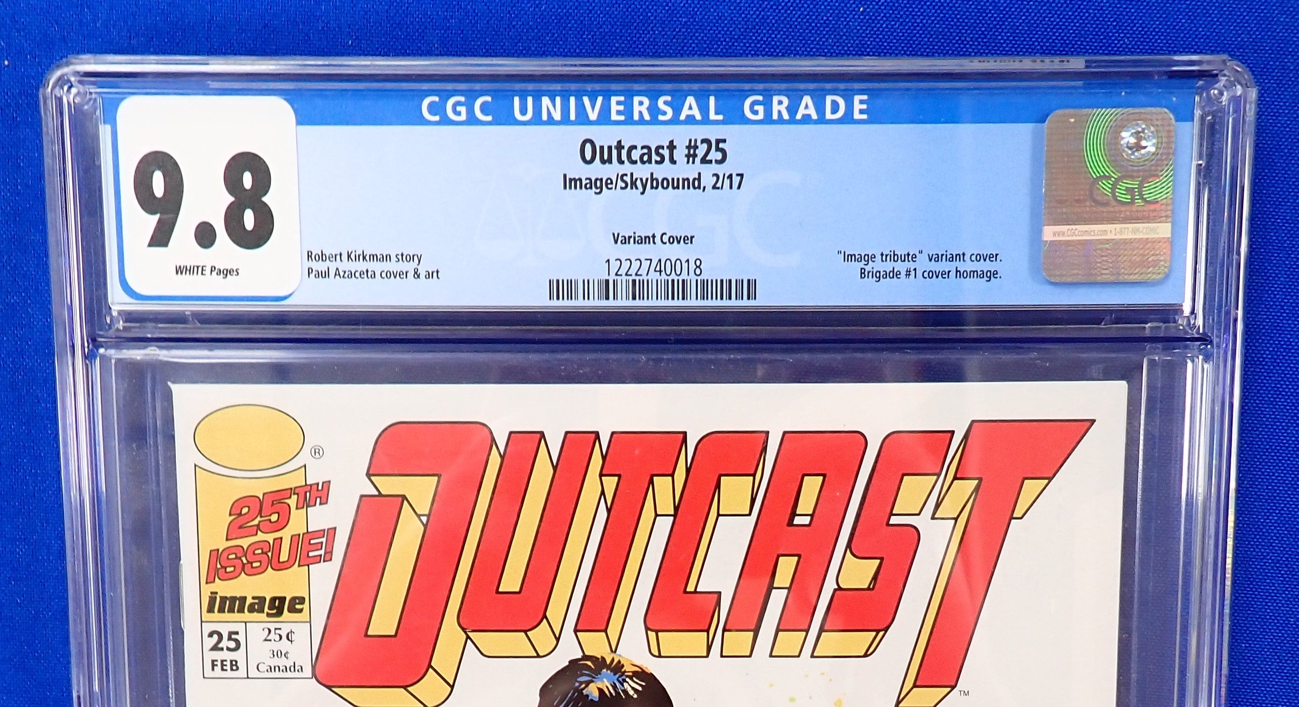 Outcast #25 (2017) - CGC 9.8 - Brigade #1 Cover Homage