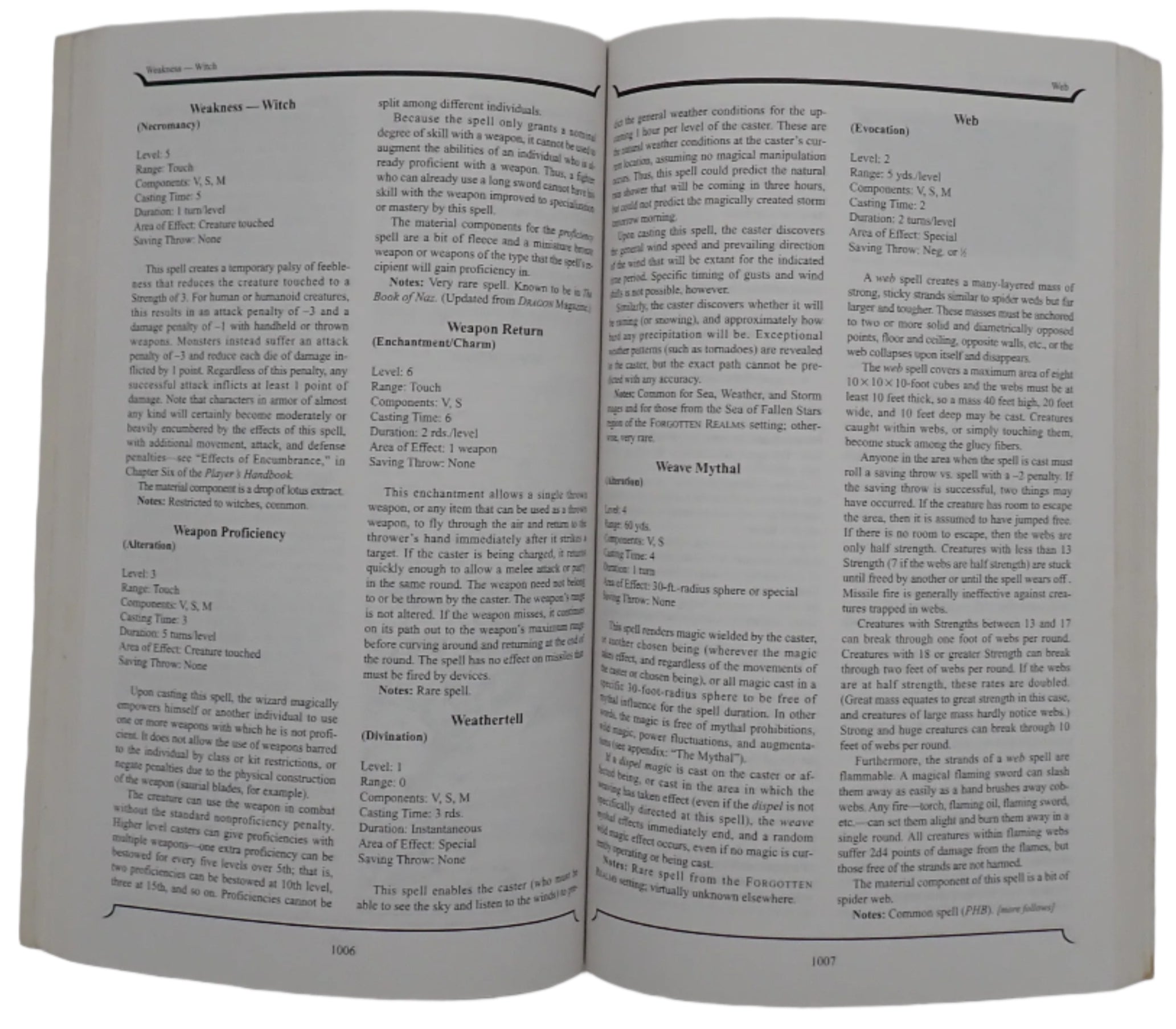 AD&D Wizard's Spell Compendium Vol. 4