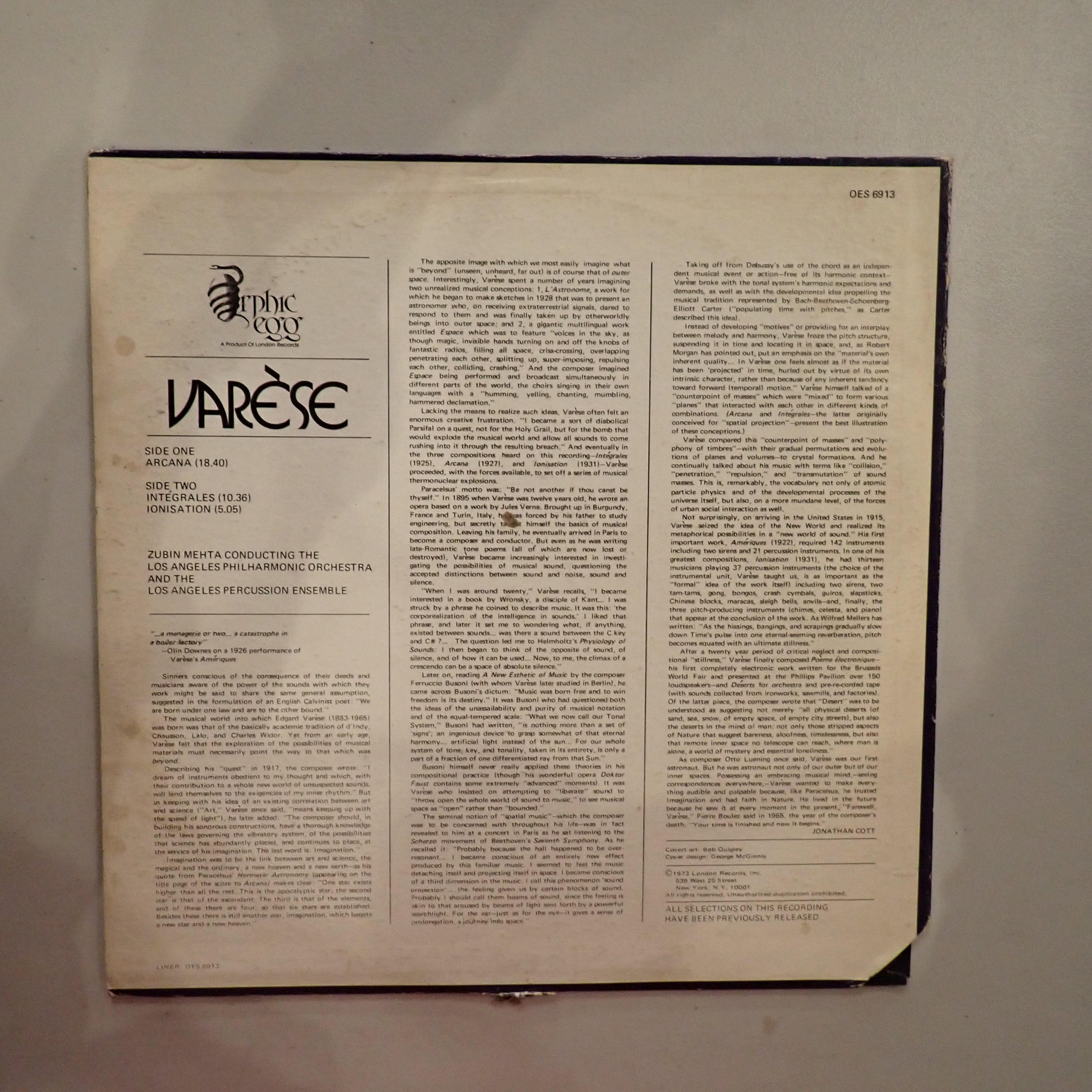 Edgar Varèse - Arcana / Intégrales / Ionisation