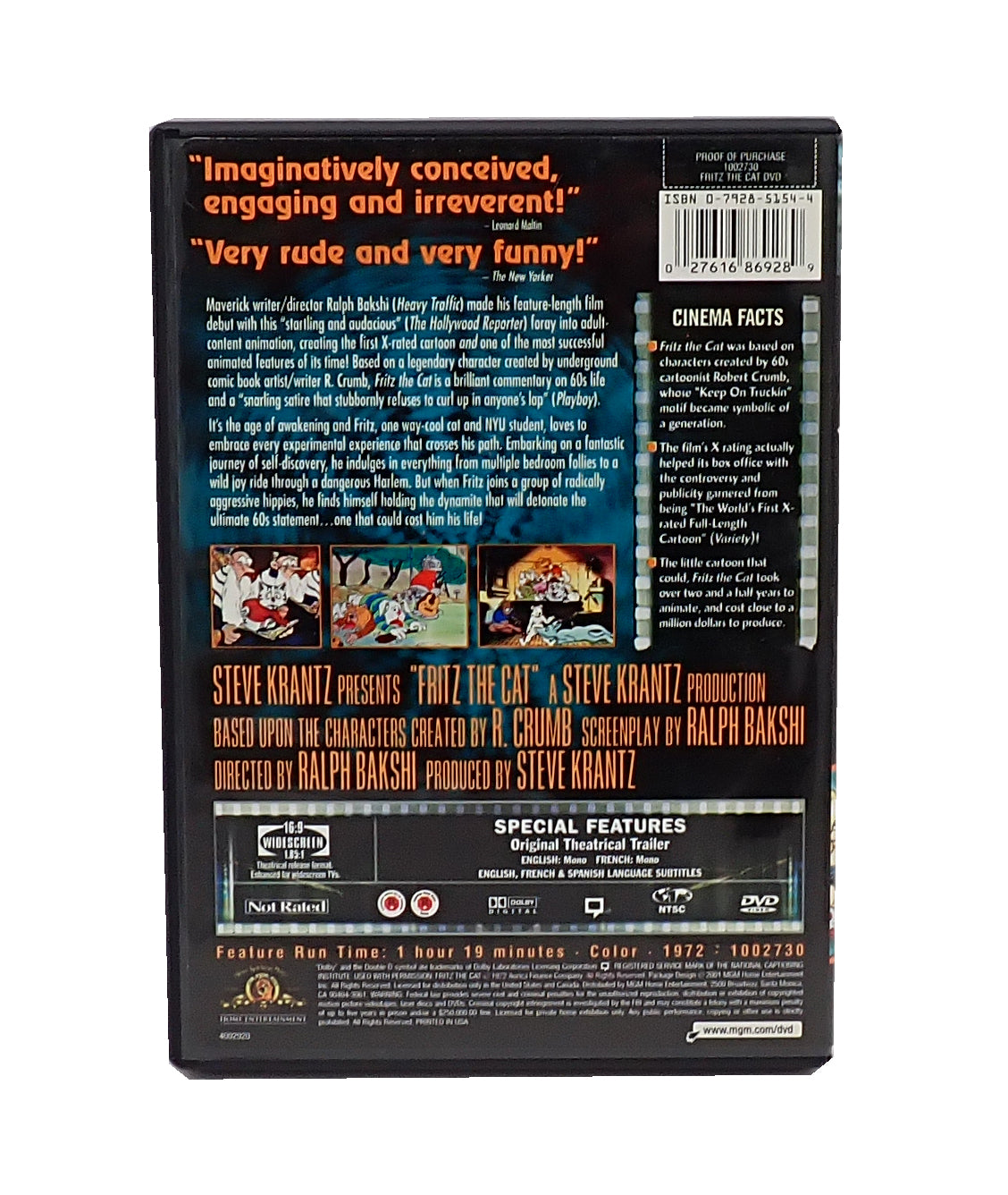 Fritz The Cat (MATURE) - DVD