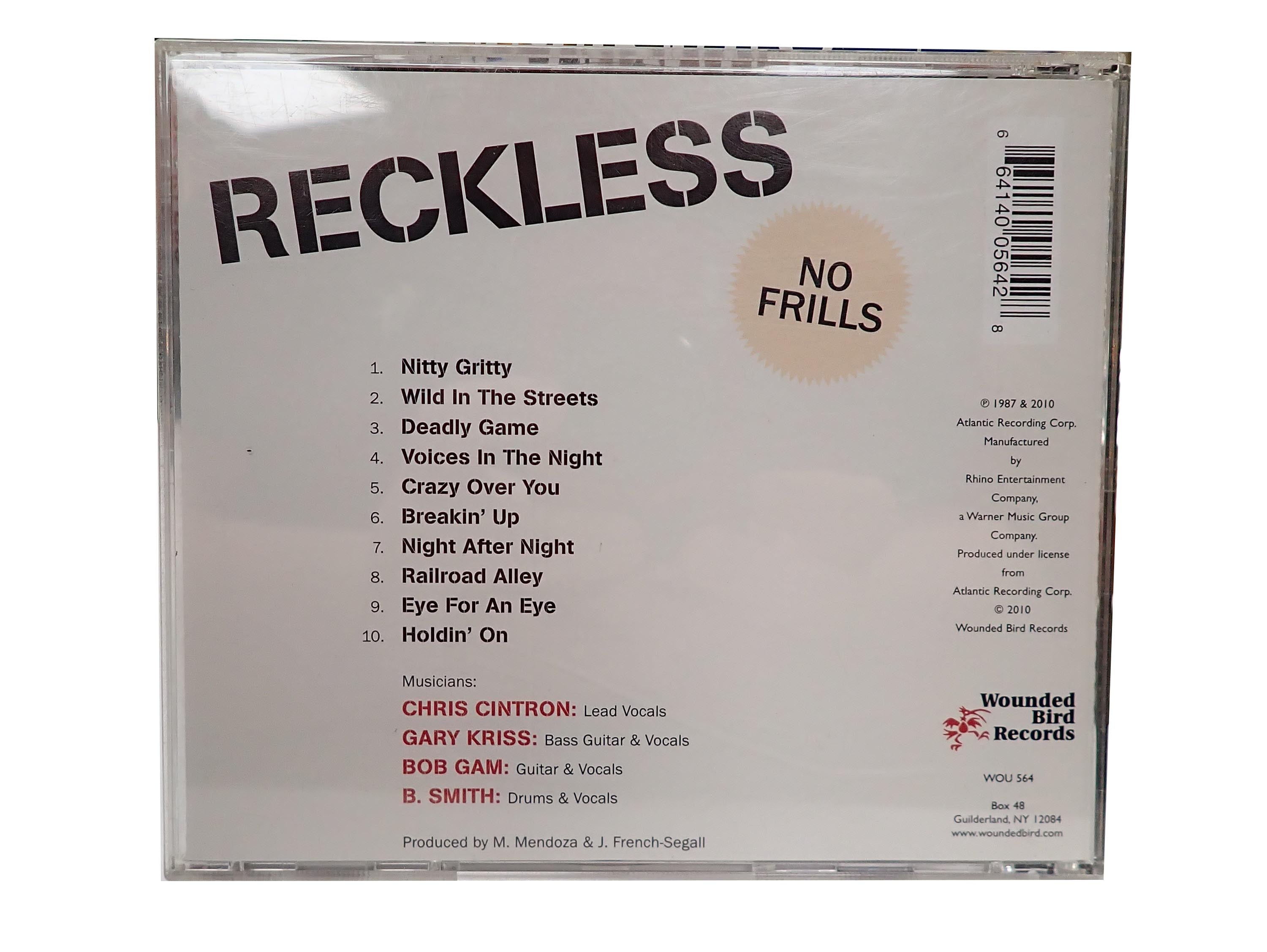 Reckless - No Frills - CD
