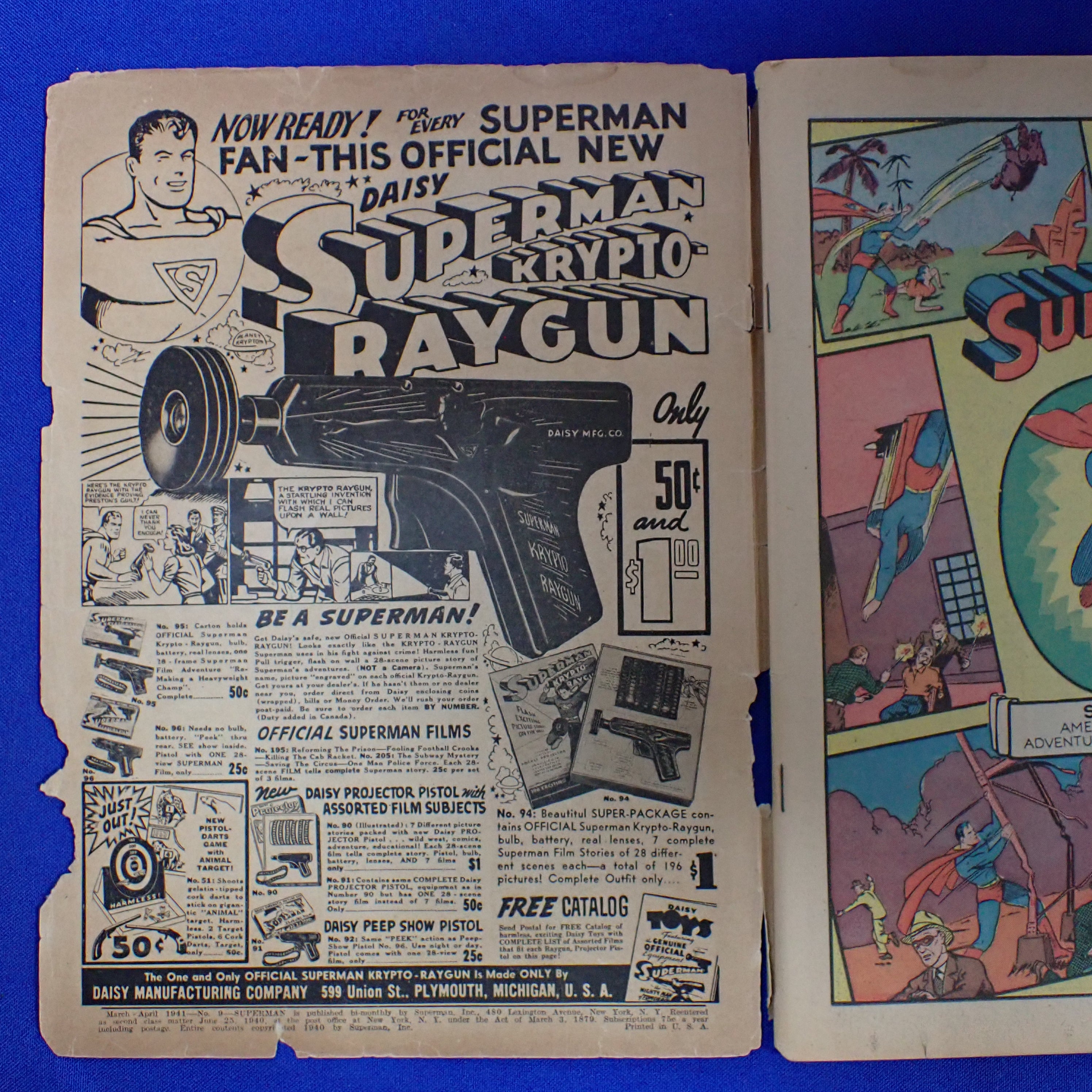 Superman #9 (1941) - GD (2.0) - cover detached