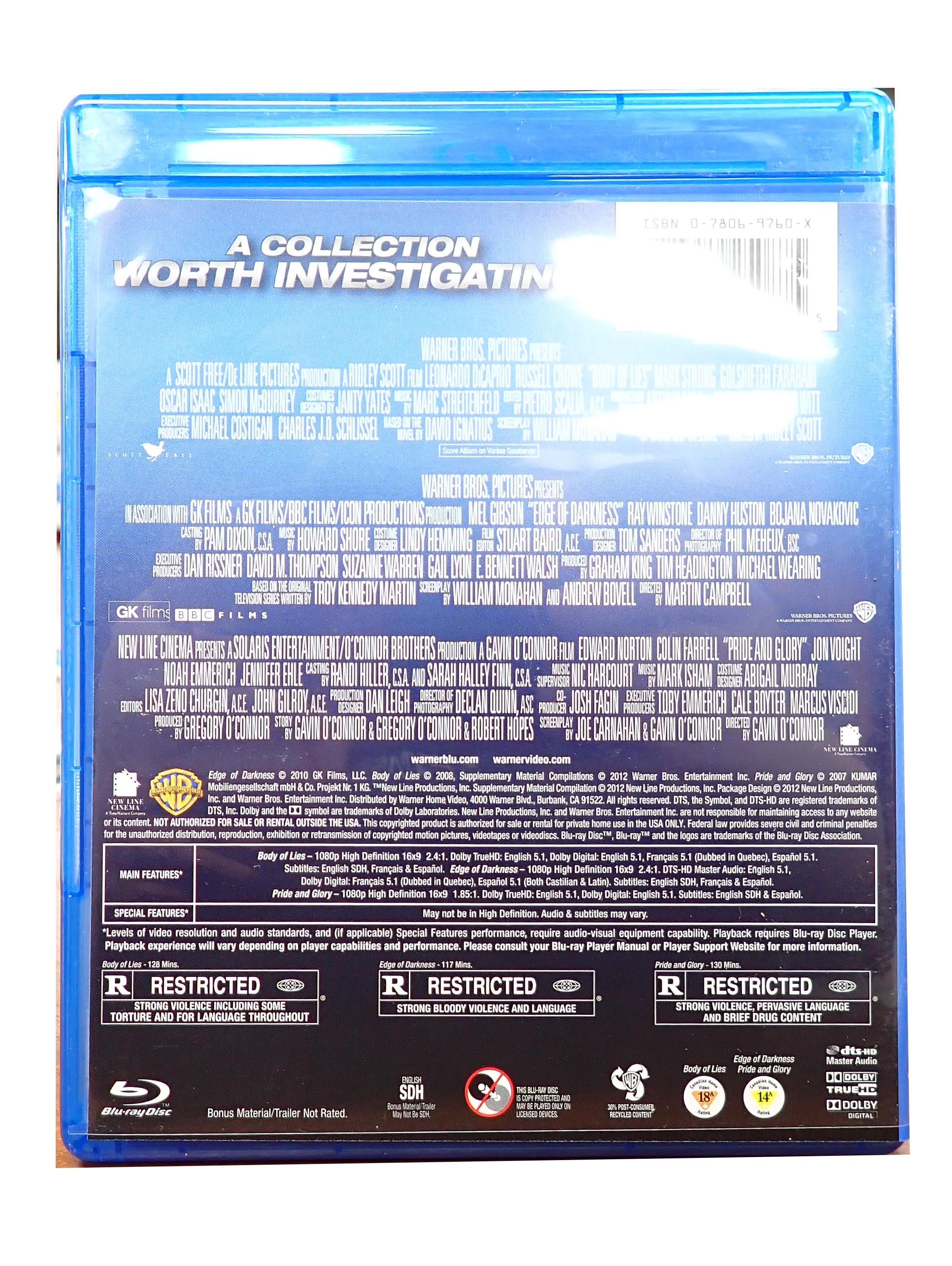 Triple Feature: Body of Lies/Edge of Darkness/Pride and Glory - Blu-Ray (Pre-Owned)