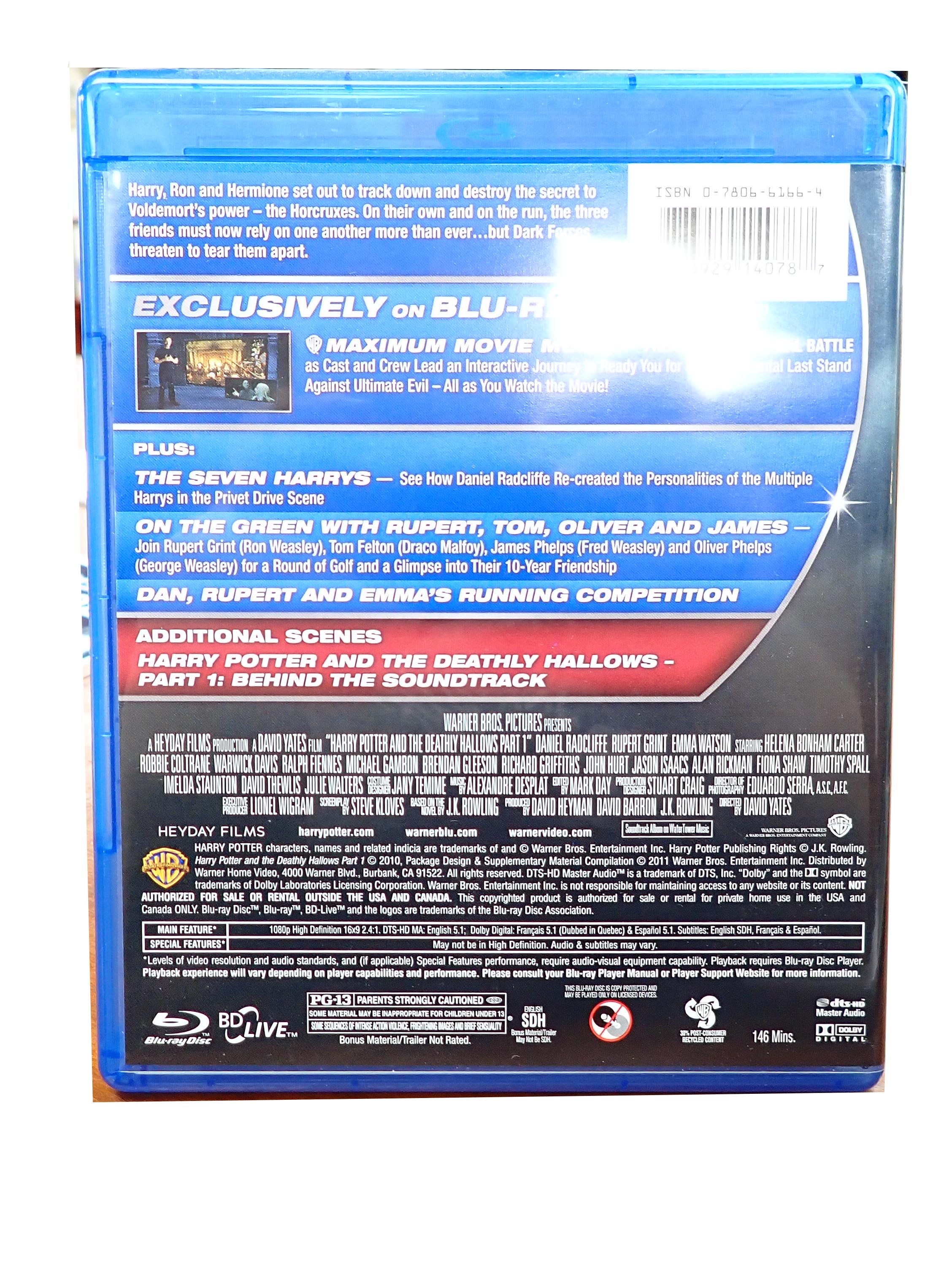 Harry Potter's and the Deathly Hallows Part 1 - Blu-Ray (Pre-Owned)