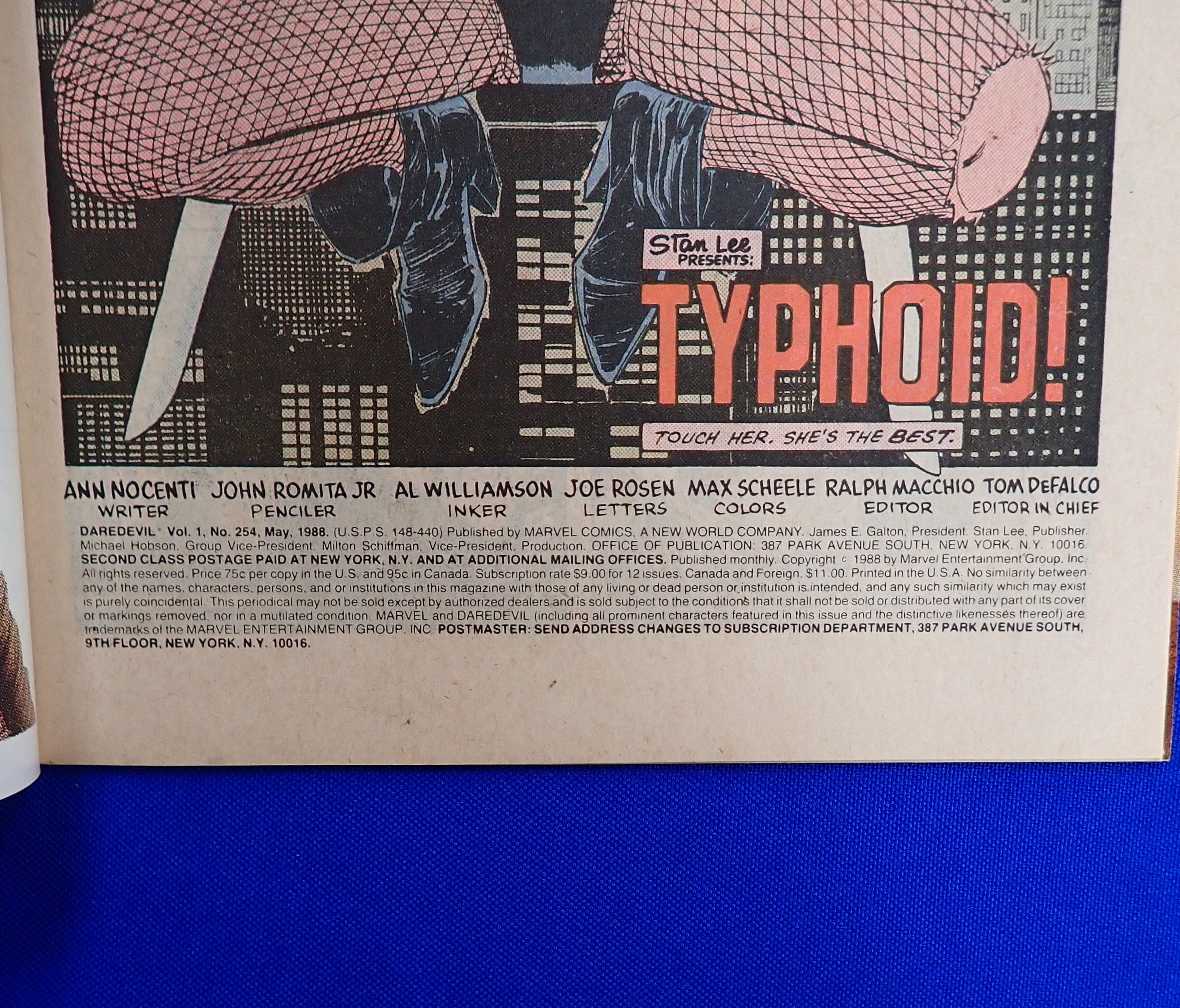 Daredevil #254 (1988) - NM- (9.2+) - 1st App./Origin Typhoid Mary