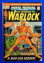 Marvel Premiere #1 (1972) - GD- (1.8) - Rebirth of HIM as Warlock