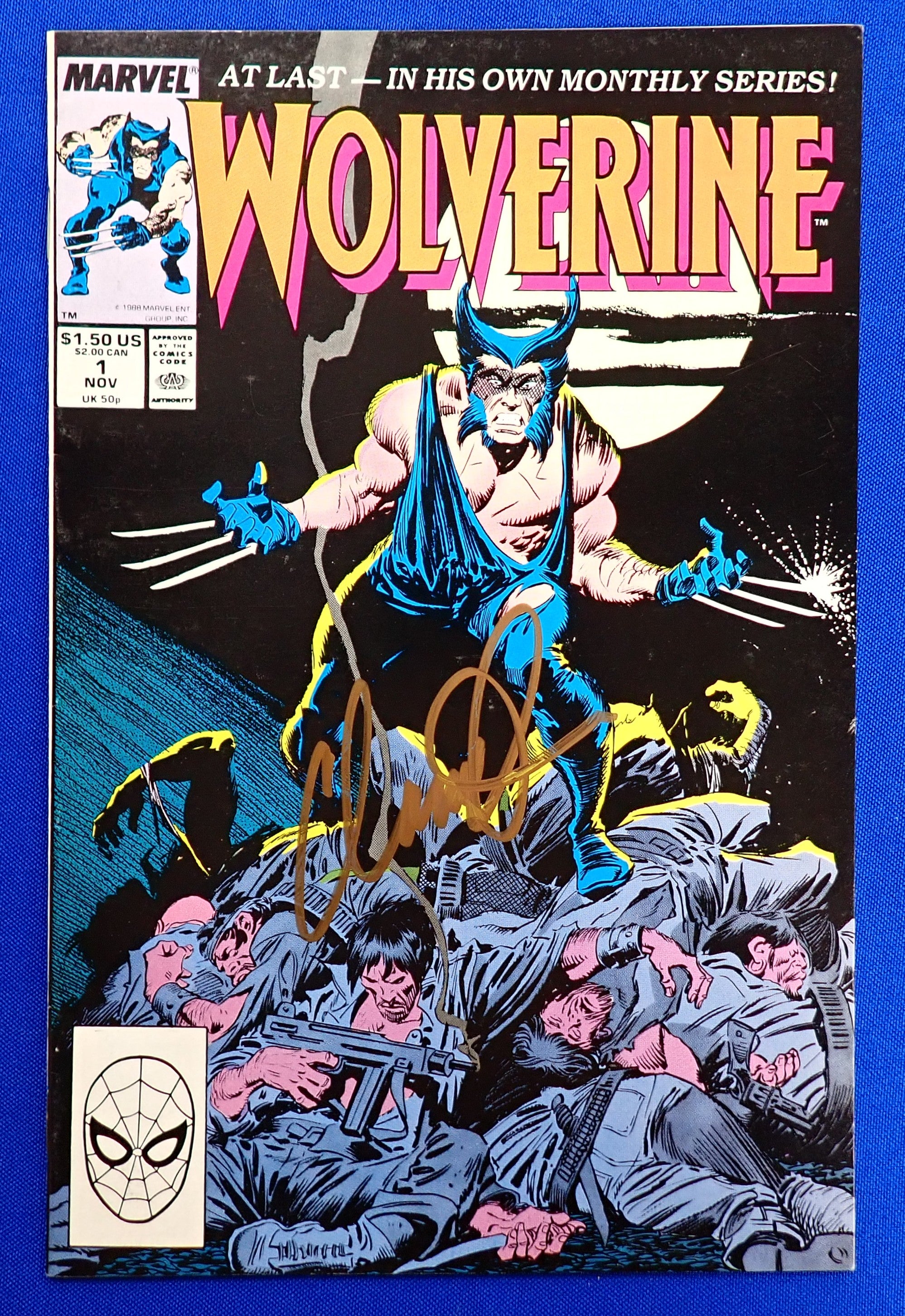 Wolverine #1 (1988) - FN/VF- (7.0-7.5) - SIGNED by Chris Claremont w/ COA