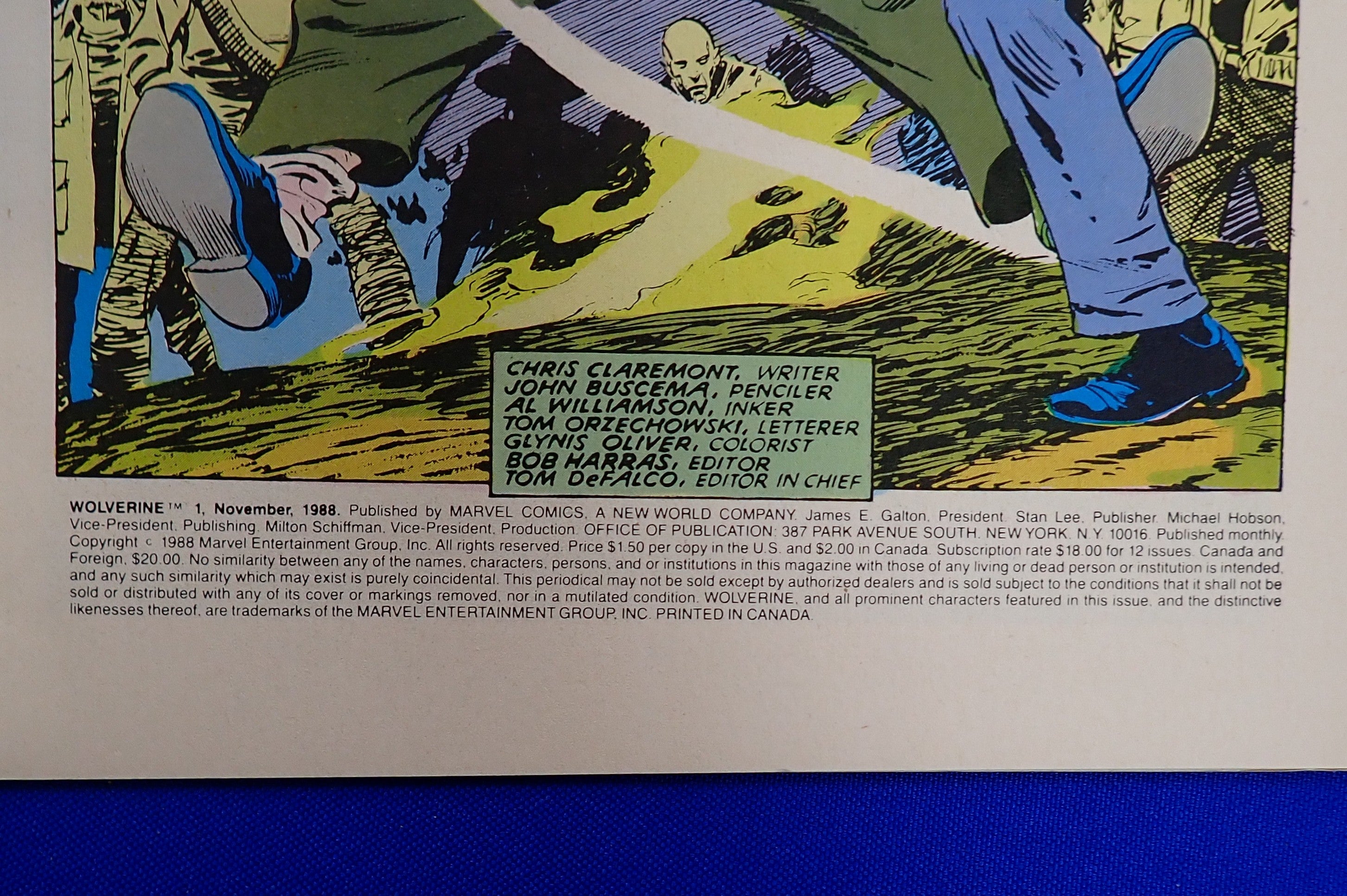 Wolverine #1 (1988) - FN/VF- (7.0-7.5) - SIGNED by Chris Claremont w/ COA