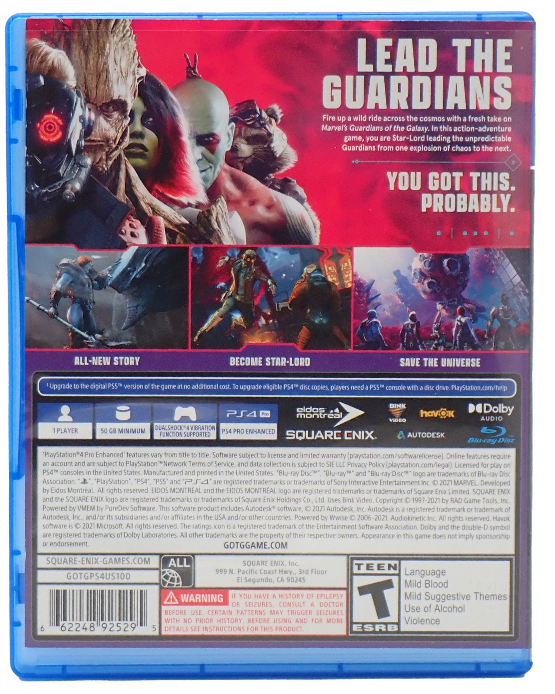 Marvel's Guardians of the Galaxy - PS4