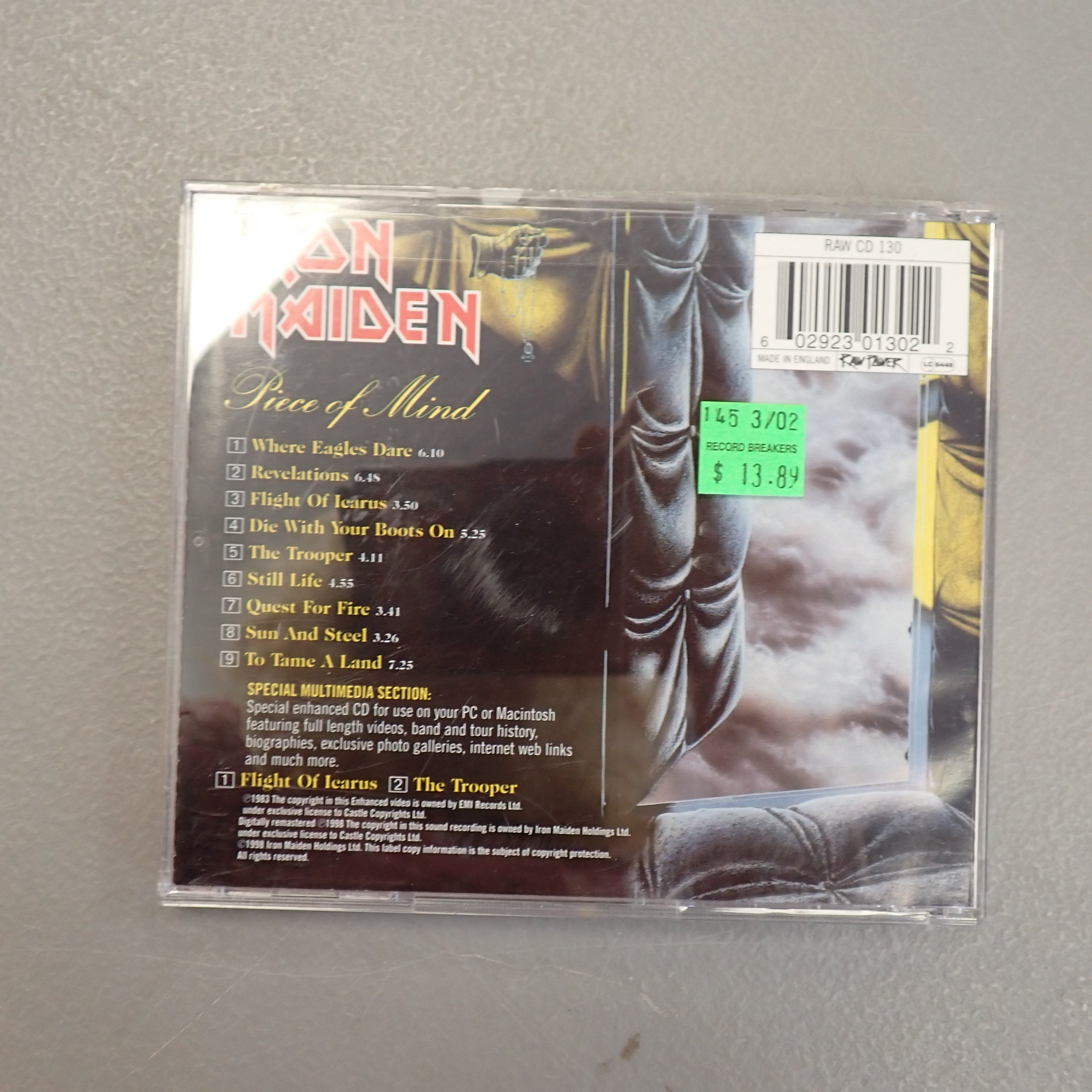 Iron Maiden - Piece of Mind CD