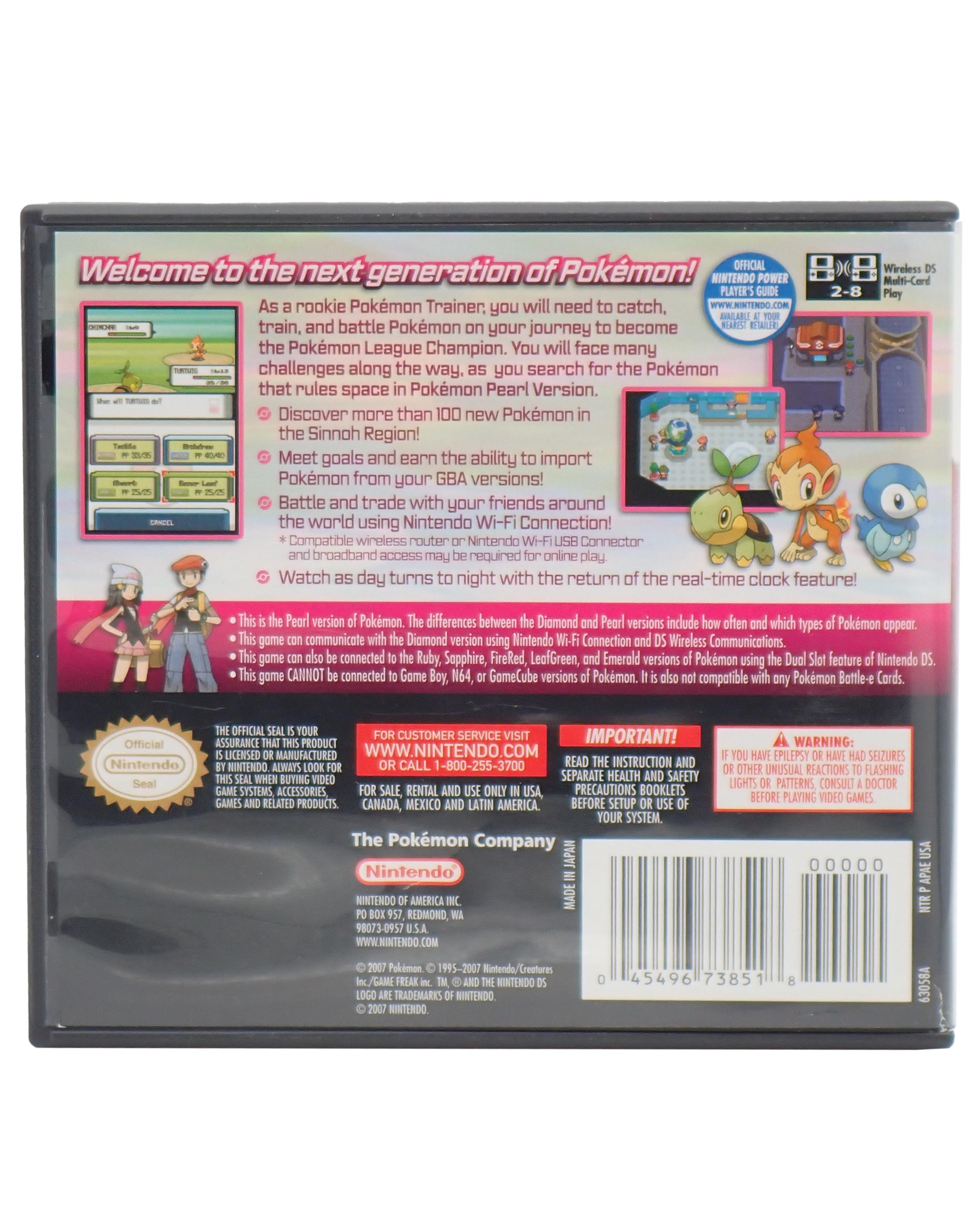 Pokémon Pearl Version - DS