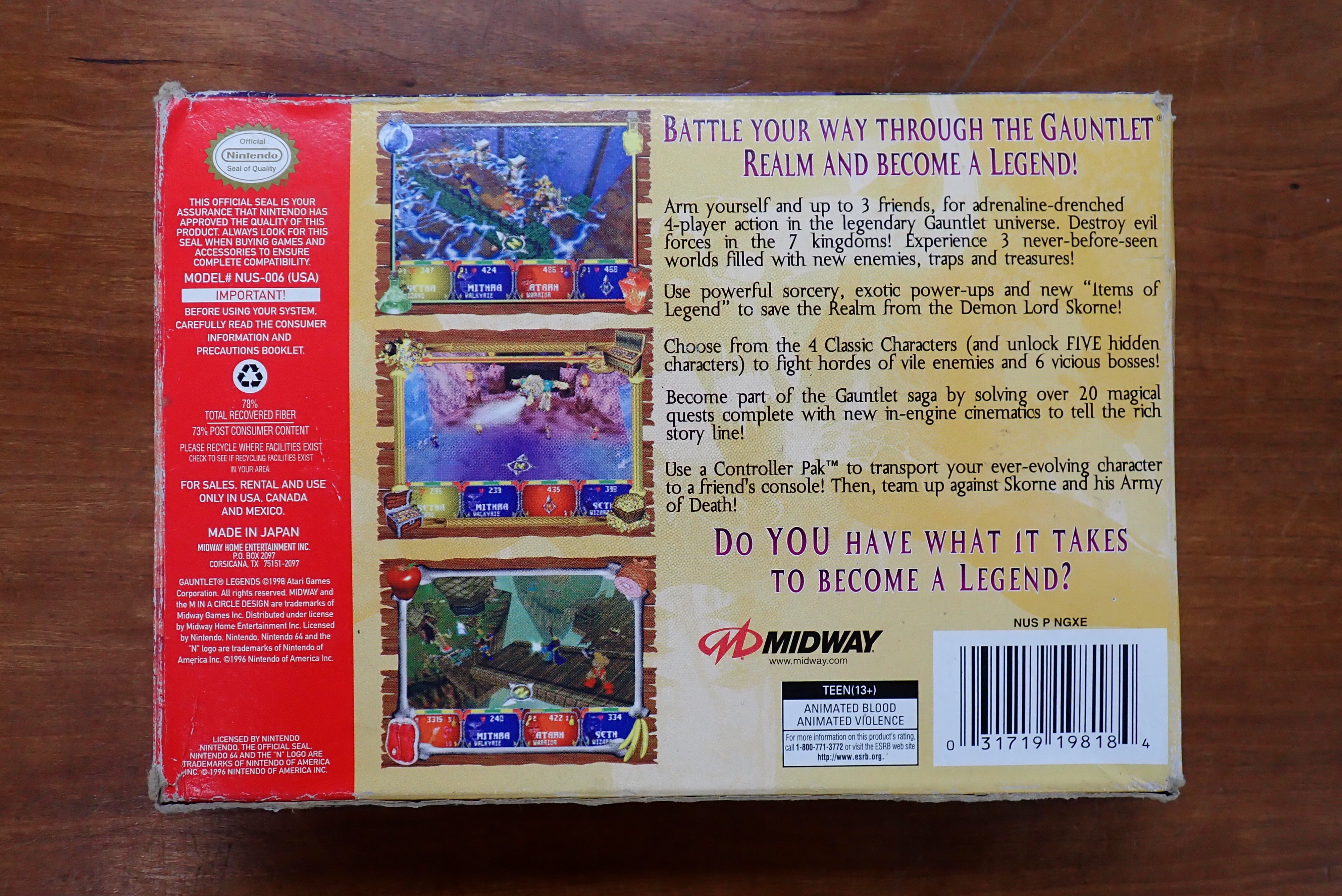 Gauntlet Legends - N64 (In Box)