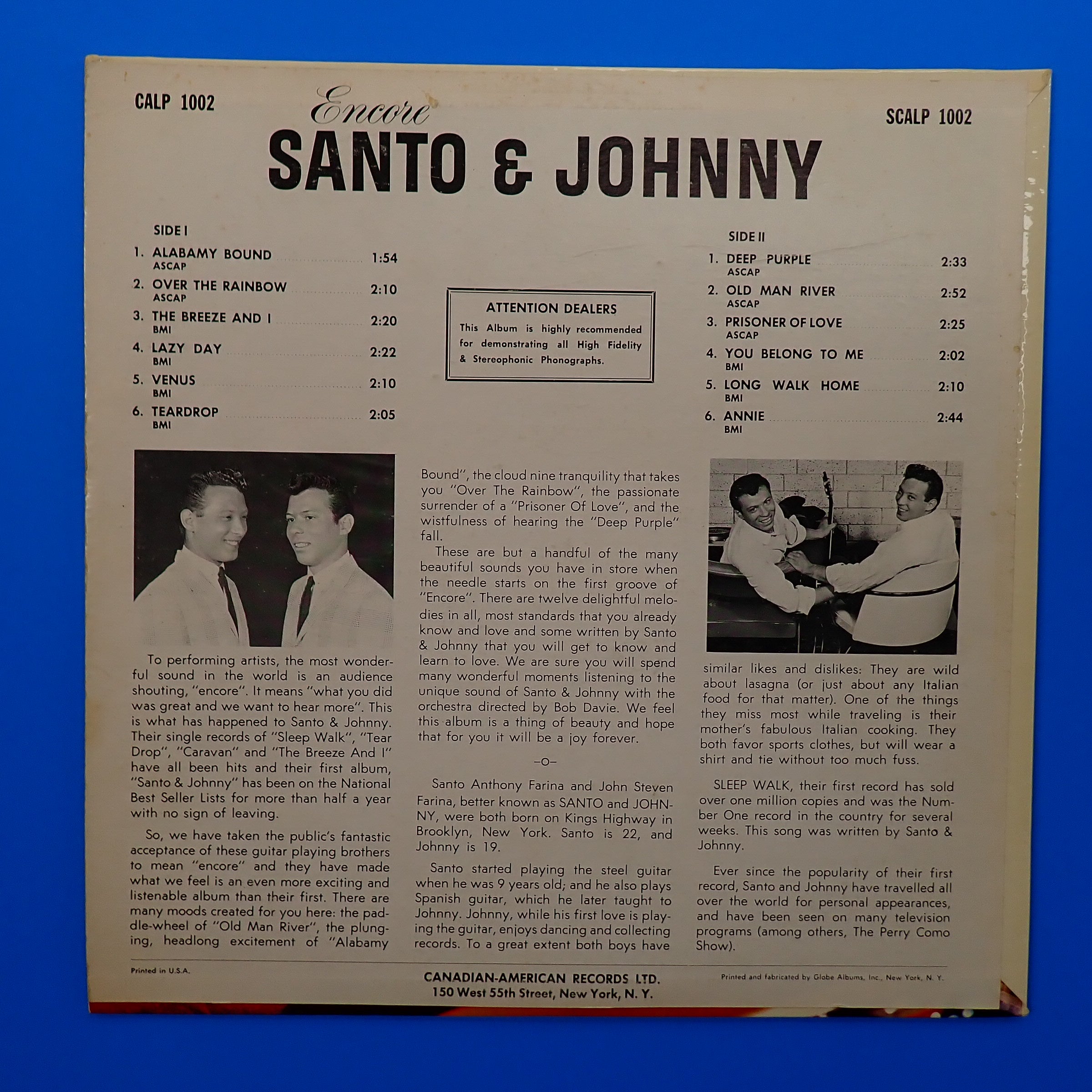Santo & Johnny - Encore - Vinyl [Pre-Owned]