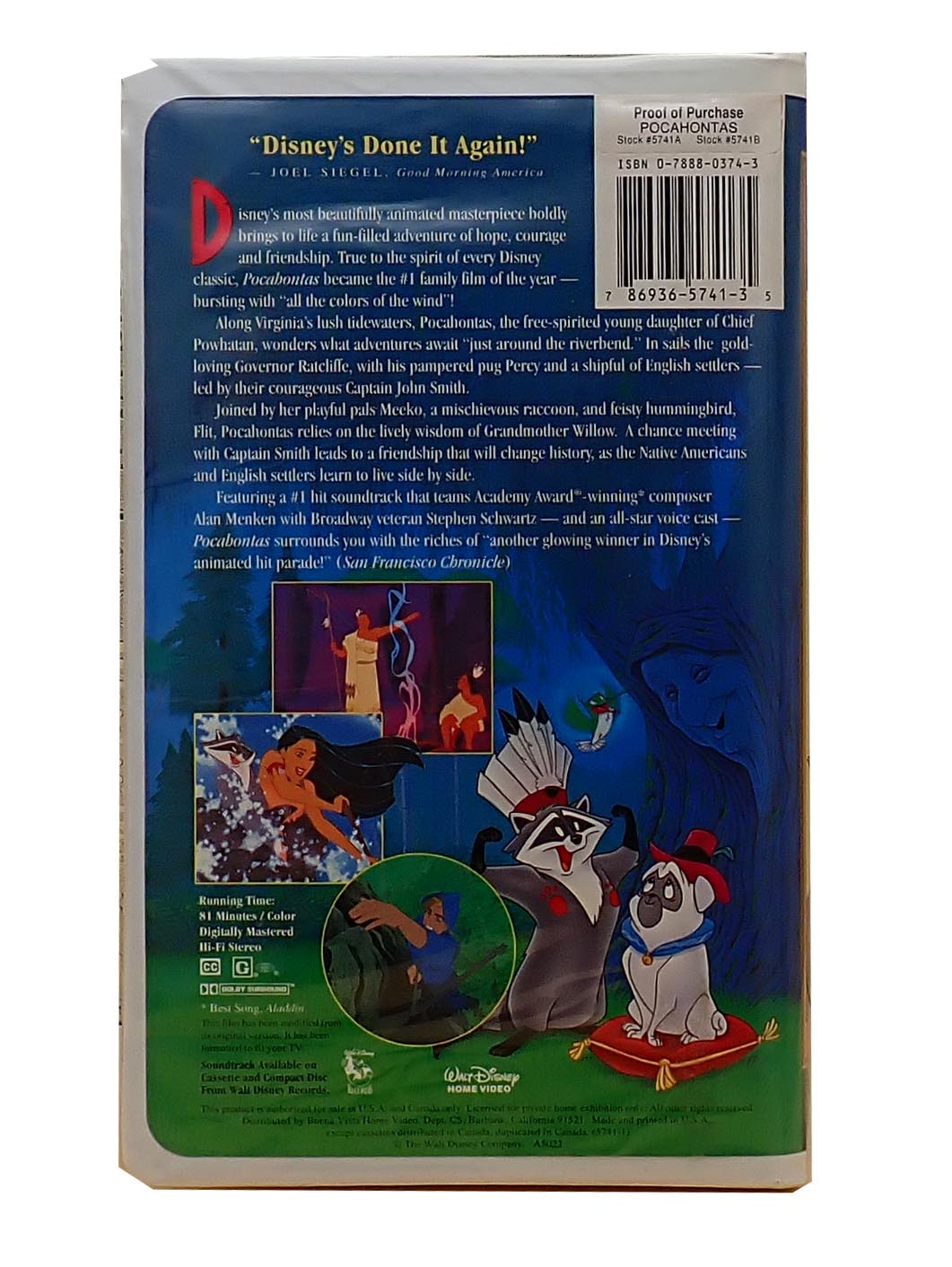 Pocahontas (Masterpiece Collection) - VHS (Pre-Owned)