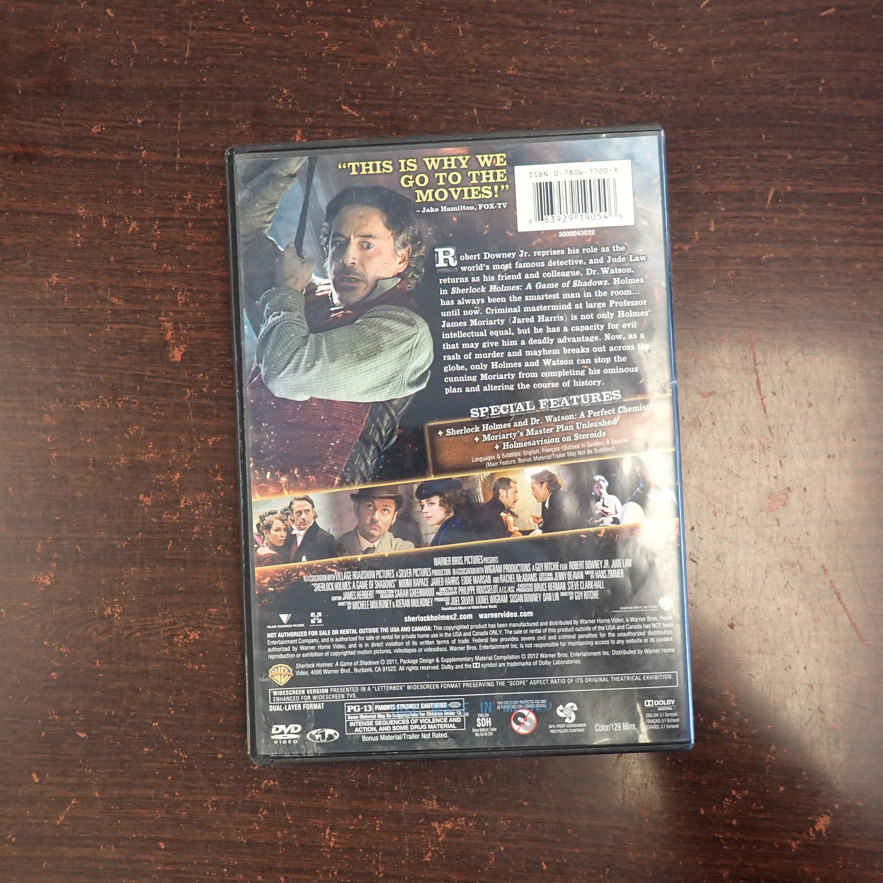 Sherlock Holmes: A Game of Shadows - DVD