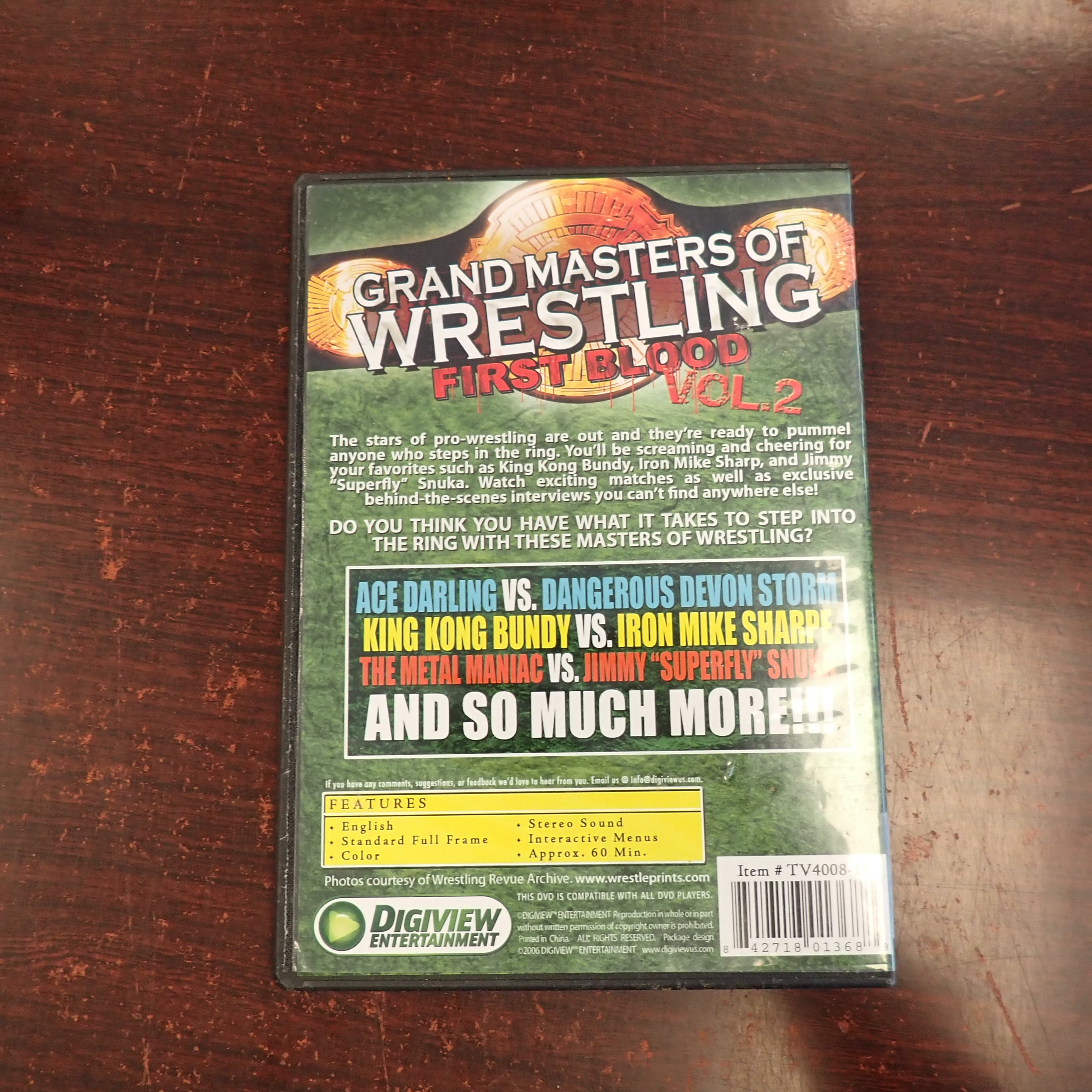 Grand Masters of Wrestling: First Blood Vol 2 - DVD