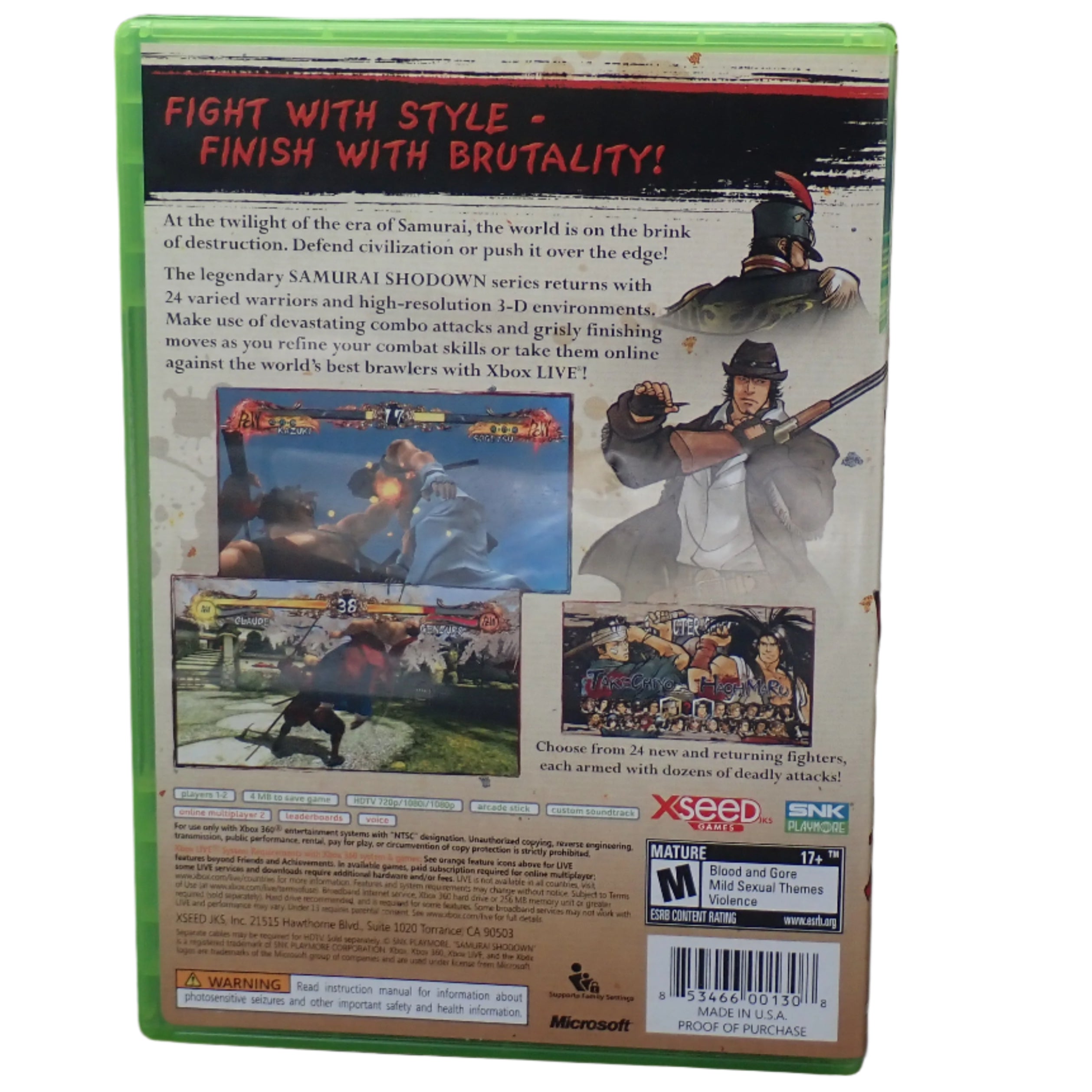 Samurai Showdown Sen - Xbox 360