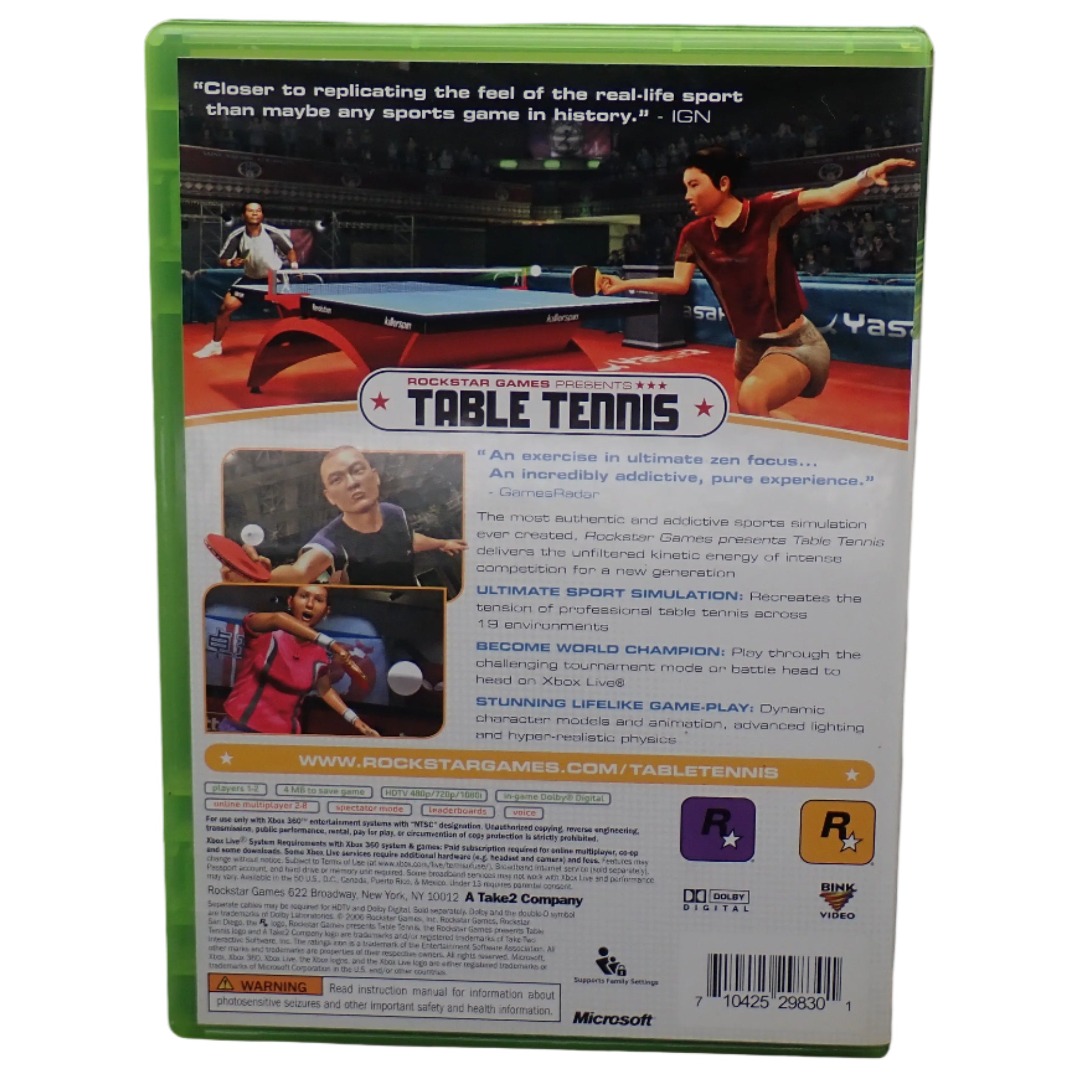 Rockstar Games presents Table Tennis - Xbox 360