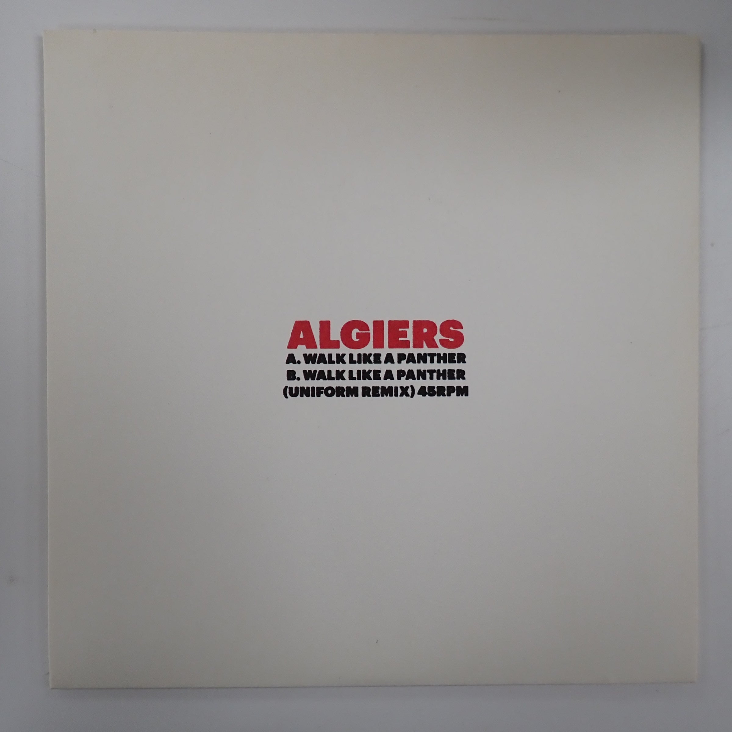 Algiers – Walk Like A Panther - Vinyl