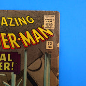 Amazing Spider-Man #33 (1966) - FR/GD (1.5) - Debut of Super Strength