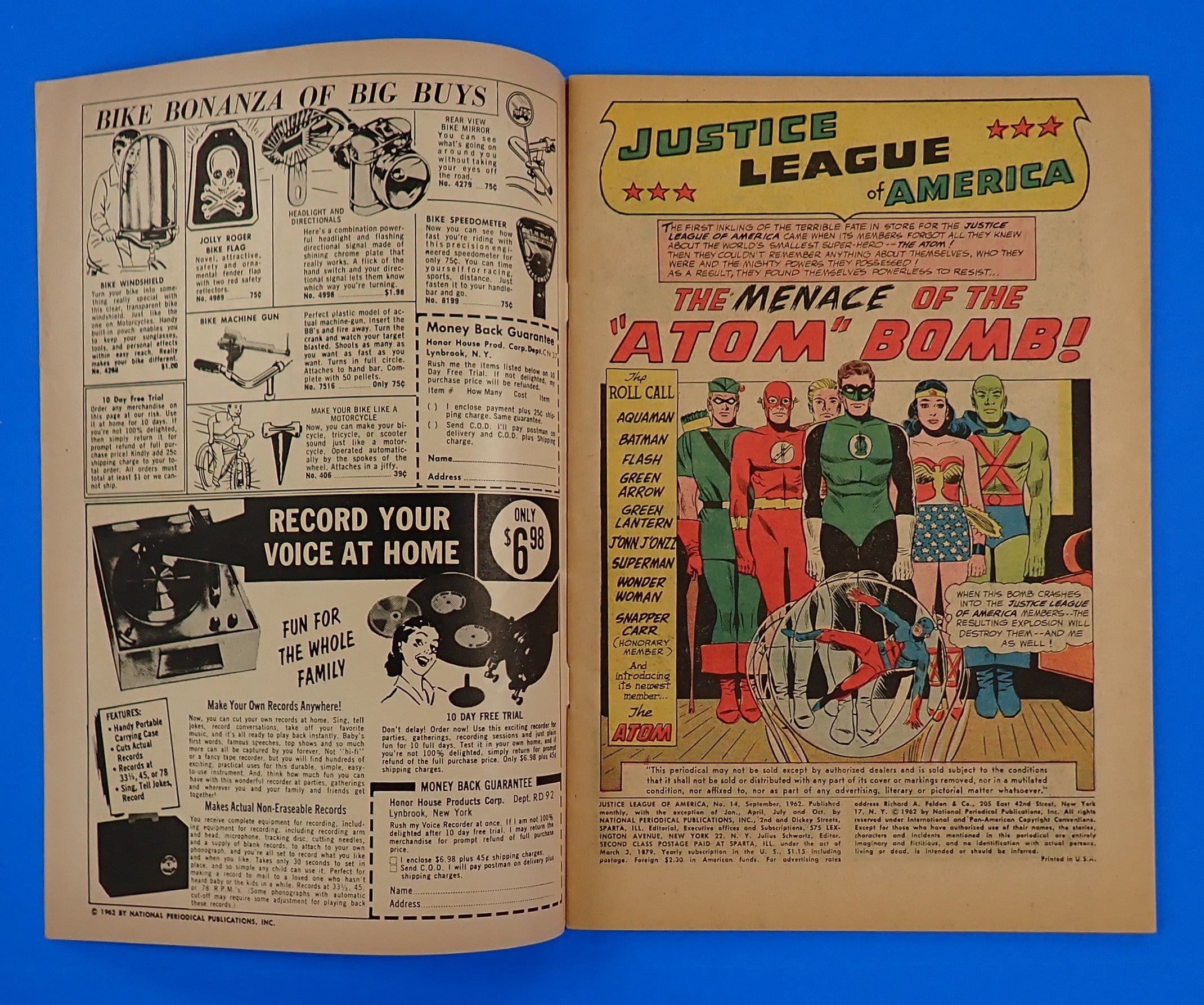 JLA #14 (1962) - VG+ (4.5) - The Atom Joins the JLA