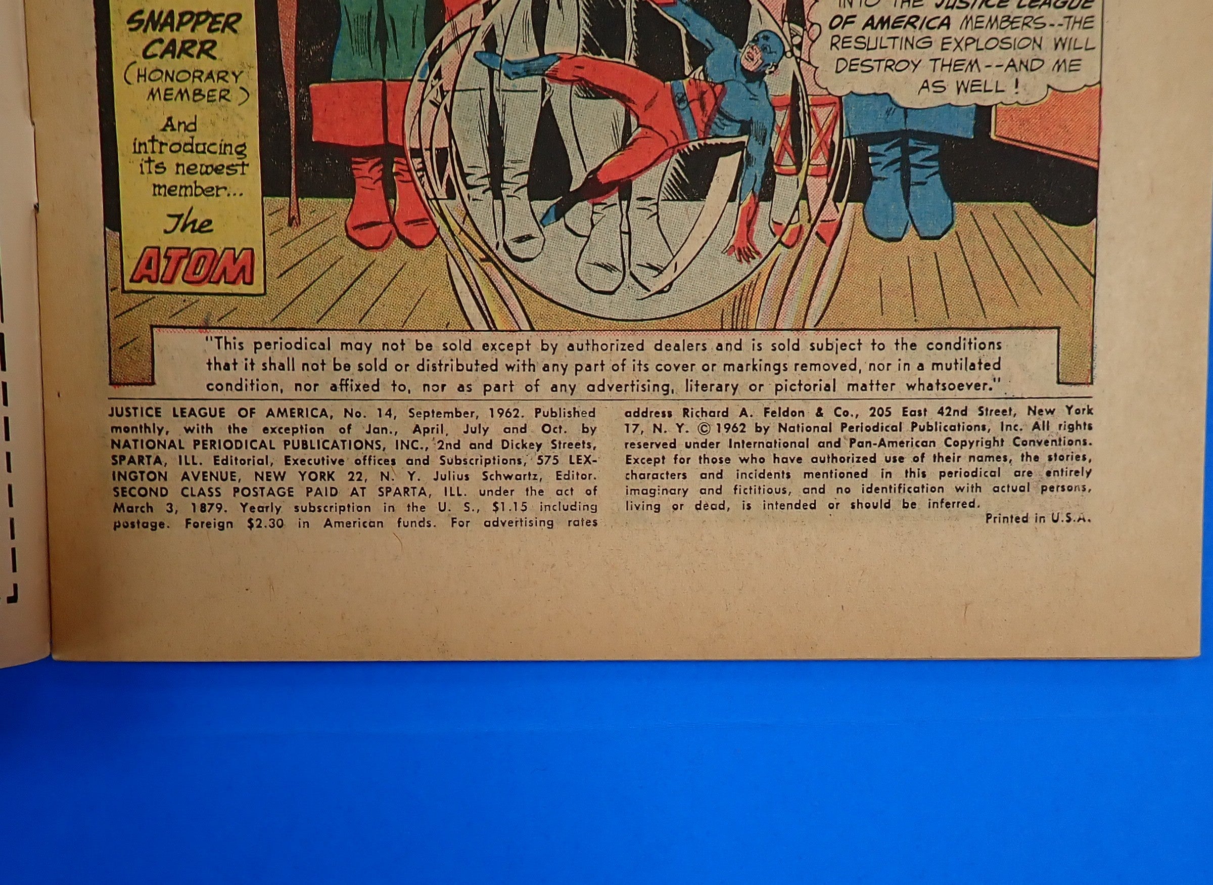 JLA #14 (1962) - VG+ (4.5) - The Atom Joins the JLA