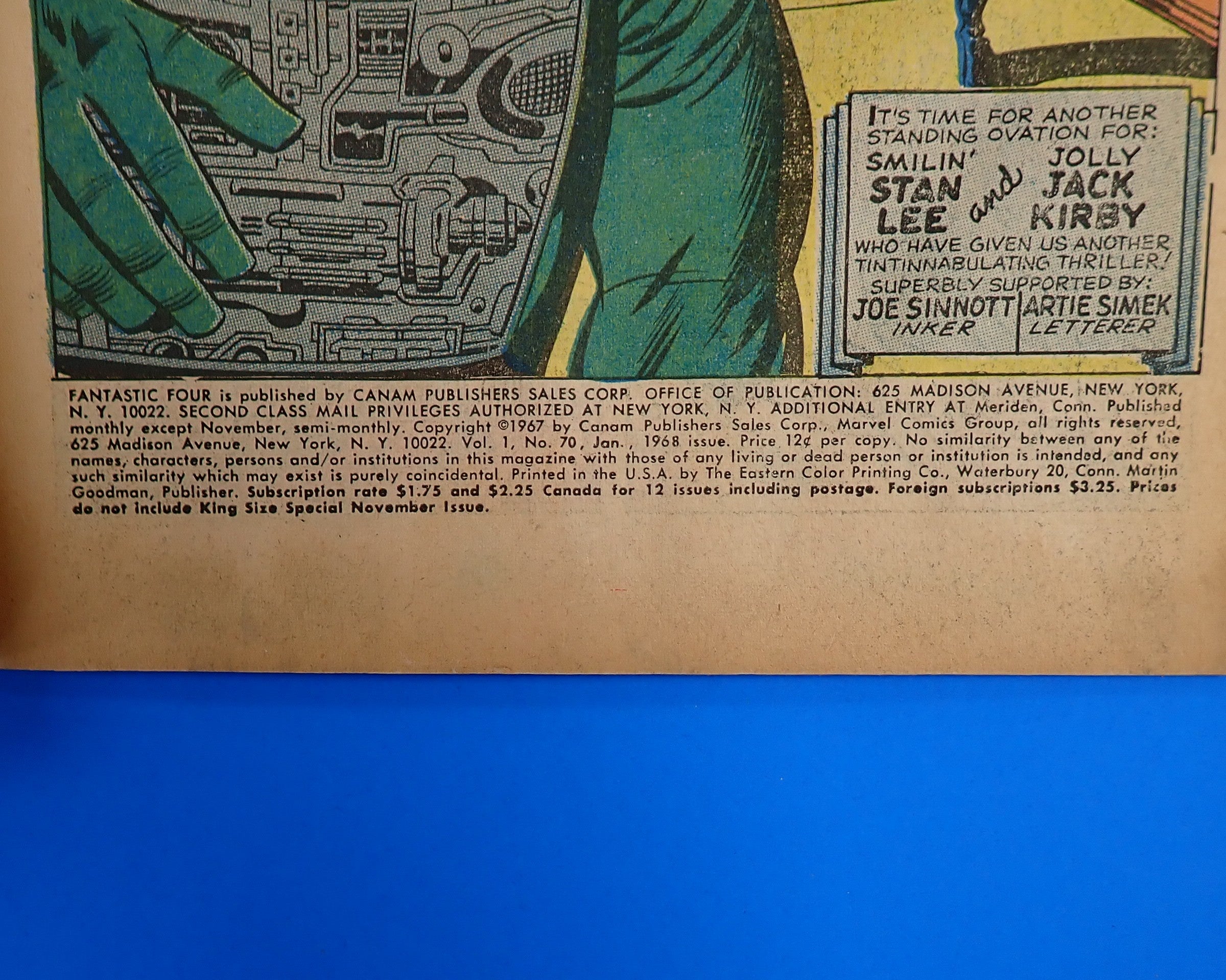 Fantastic Four #70 (1968) - VG (4.0) - Silver Age Issue