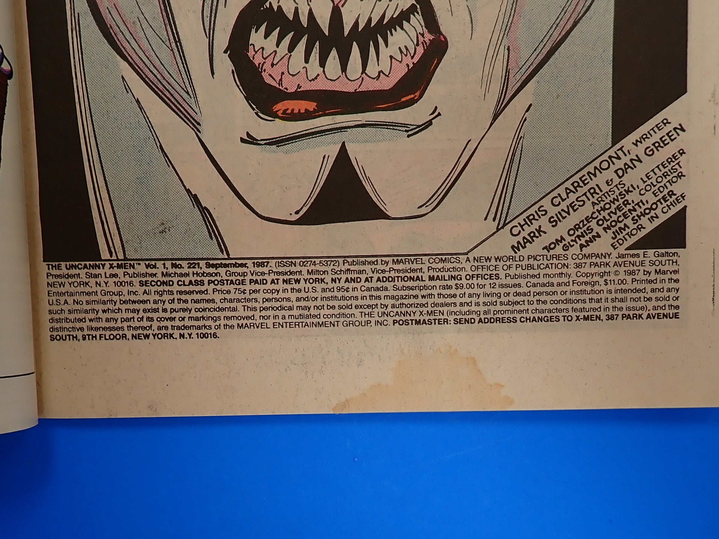 X-Men #221 (1987) - FN/FN- (5.5-6.0) - 1st Full App. Mr. Sinister