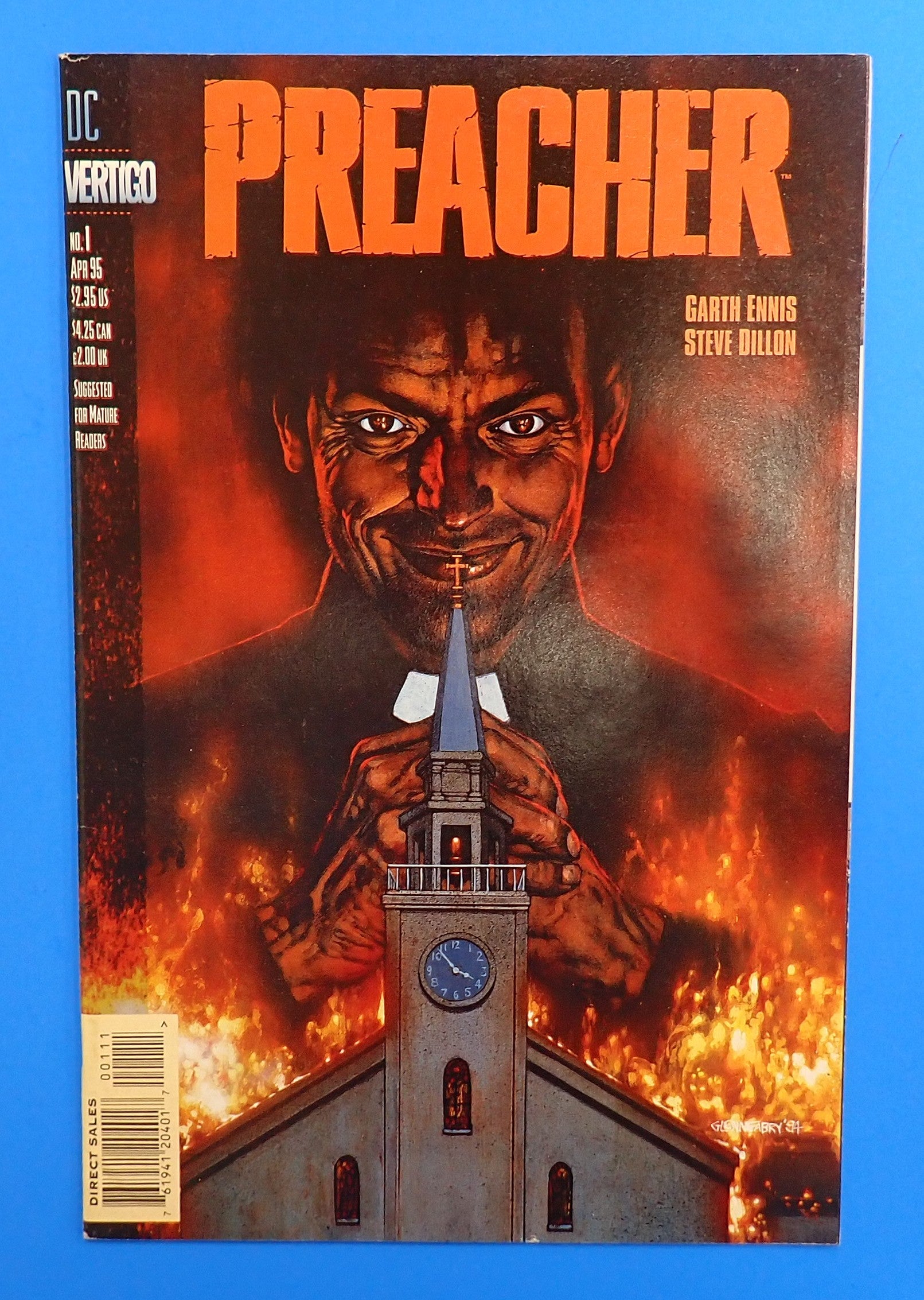 Preacher #1 (1995) - FN+ (6.5) - 1st App. of Jesse Custer, the Preacher