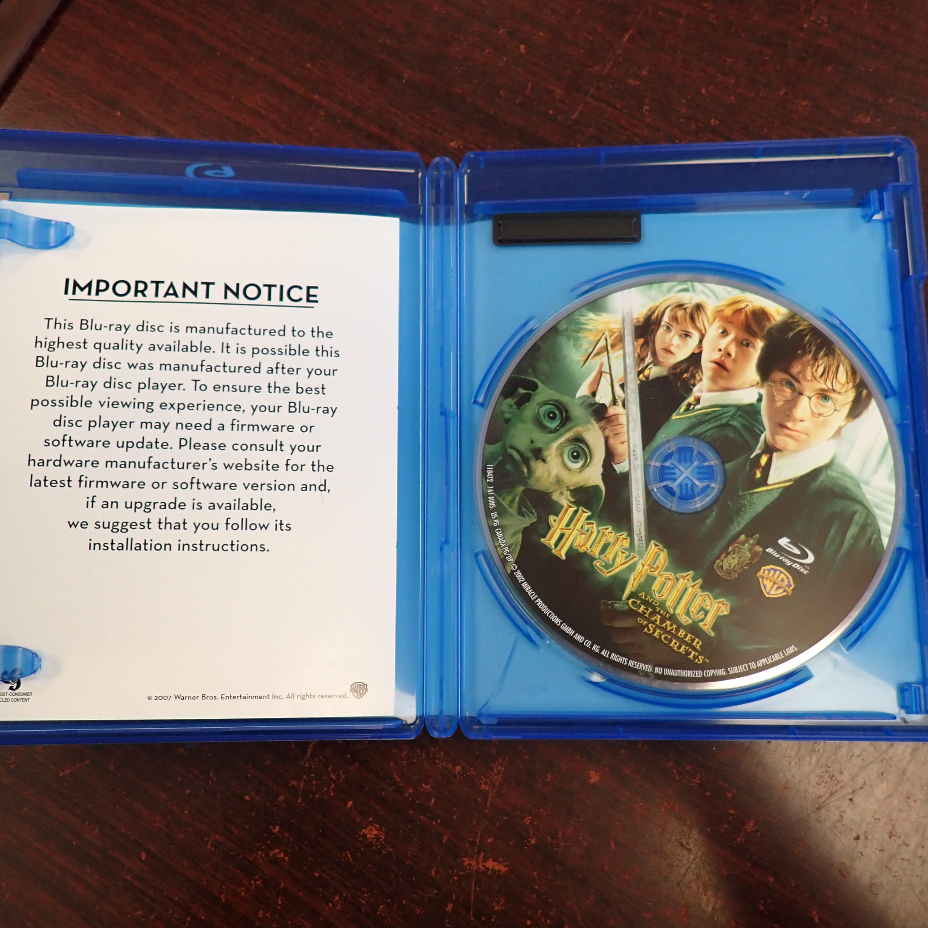 Harry Potter and the Chamber of Secrets - Blu-Ray