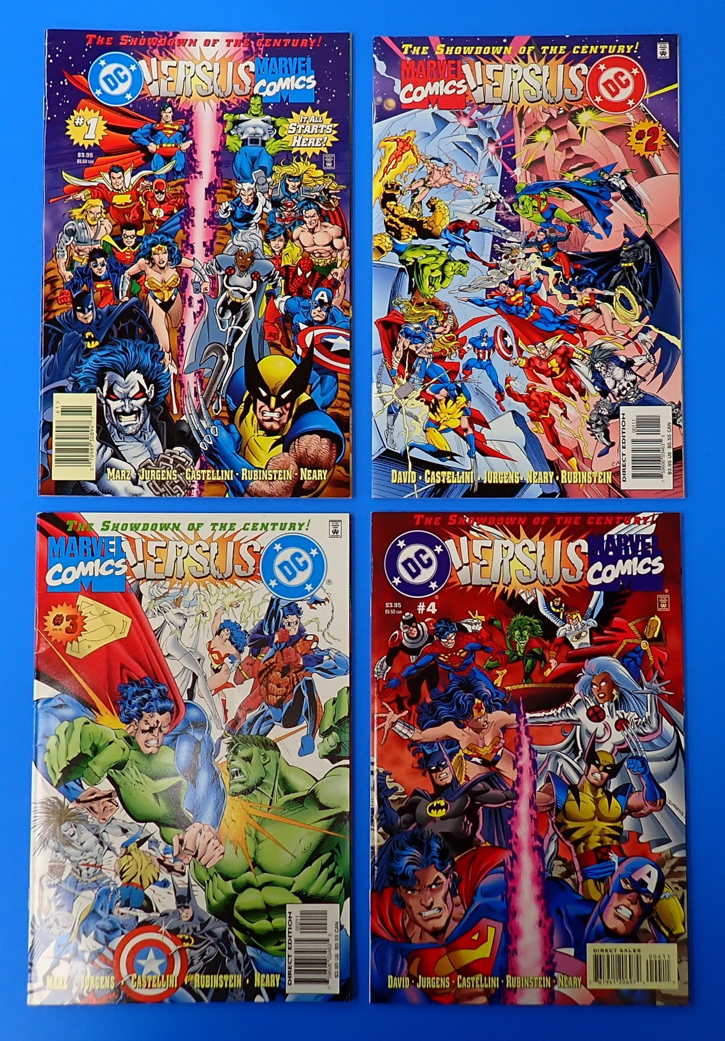 DC Versus Marvel Comics #1-4 (1996) - VF+ (8.5) - Complete Set