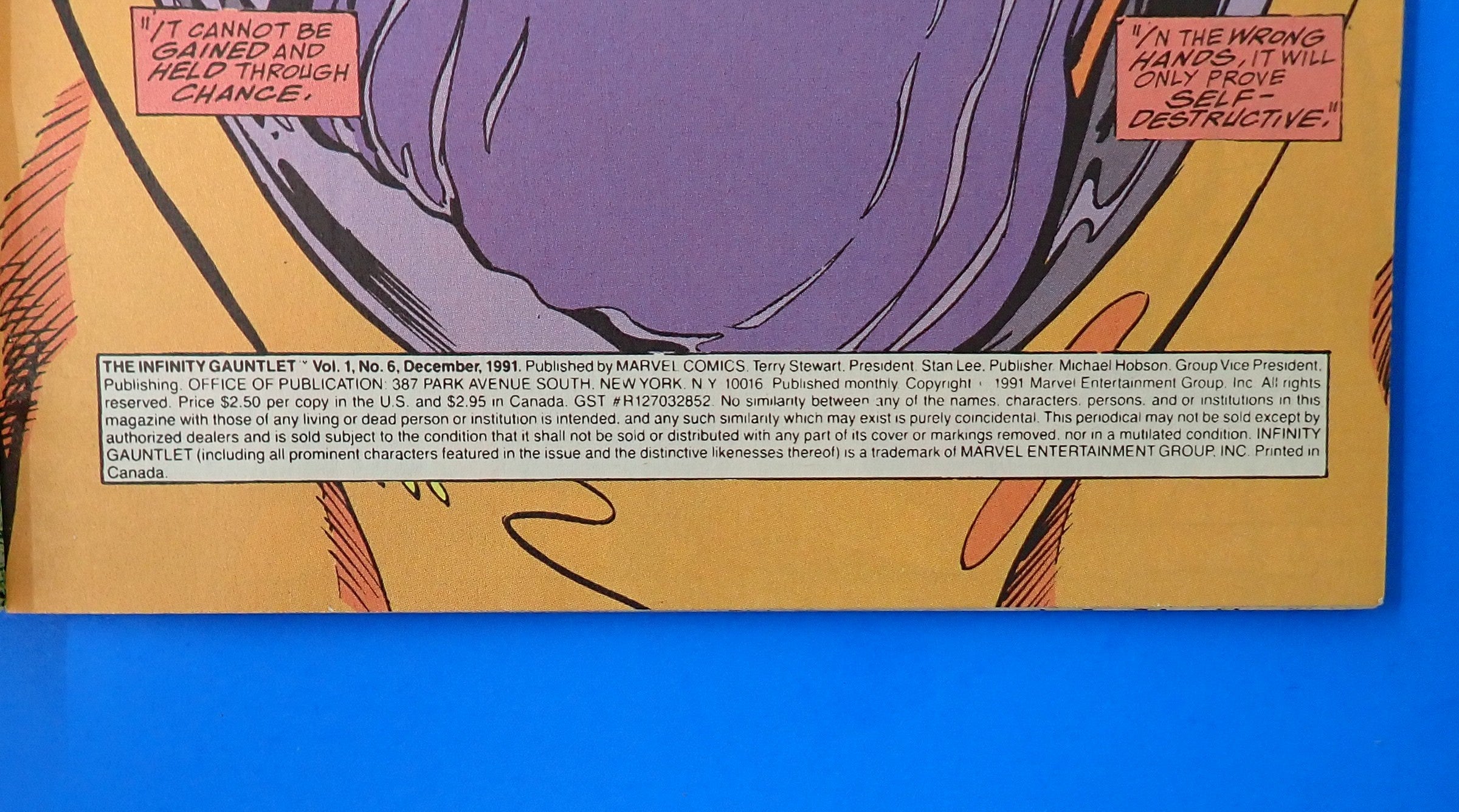 The Infinity Gauntlet #1-6 (1991) - VF+ (8.0+) - Complete Set