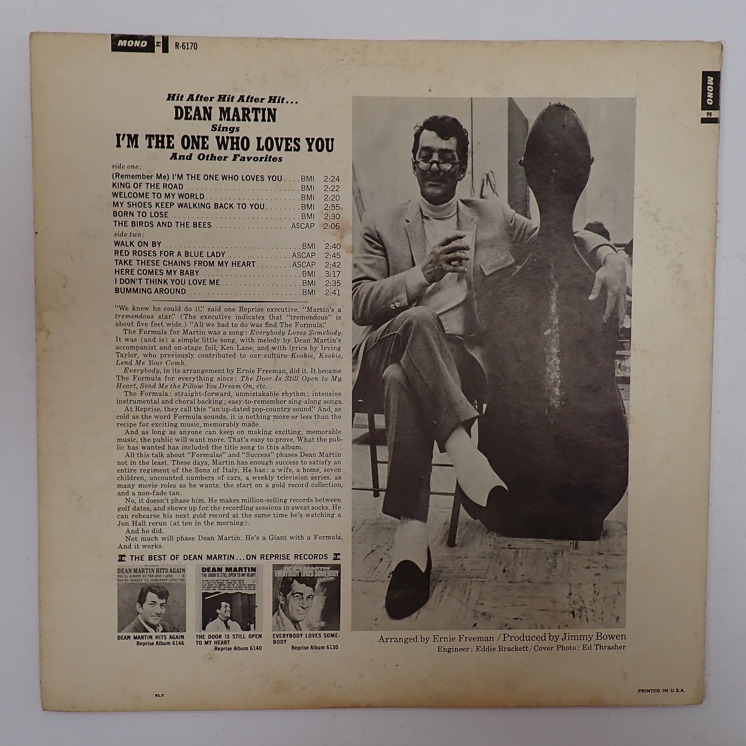 Dean Martin - Remember Me I'm The One Who Loves You - Vinyl [Pre-Owned]