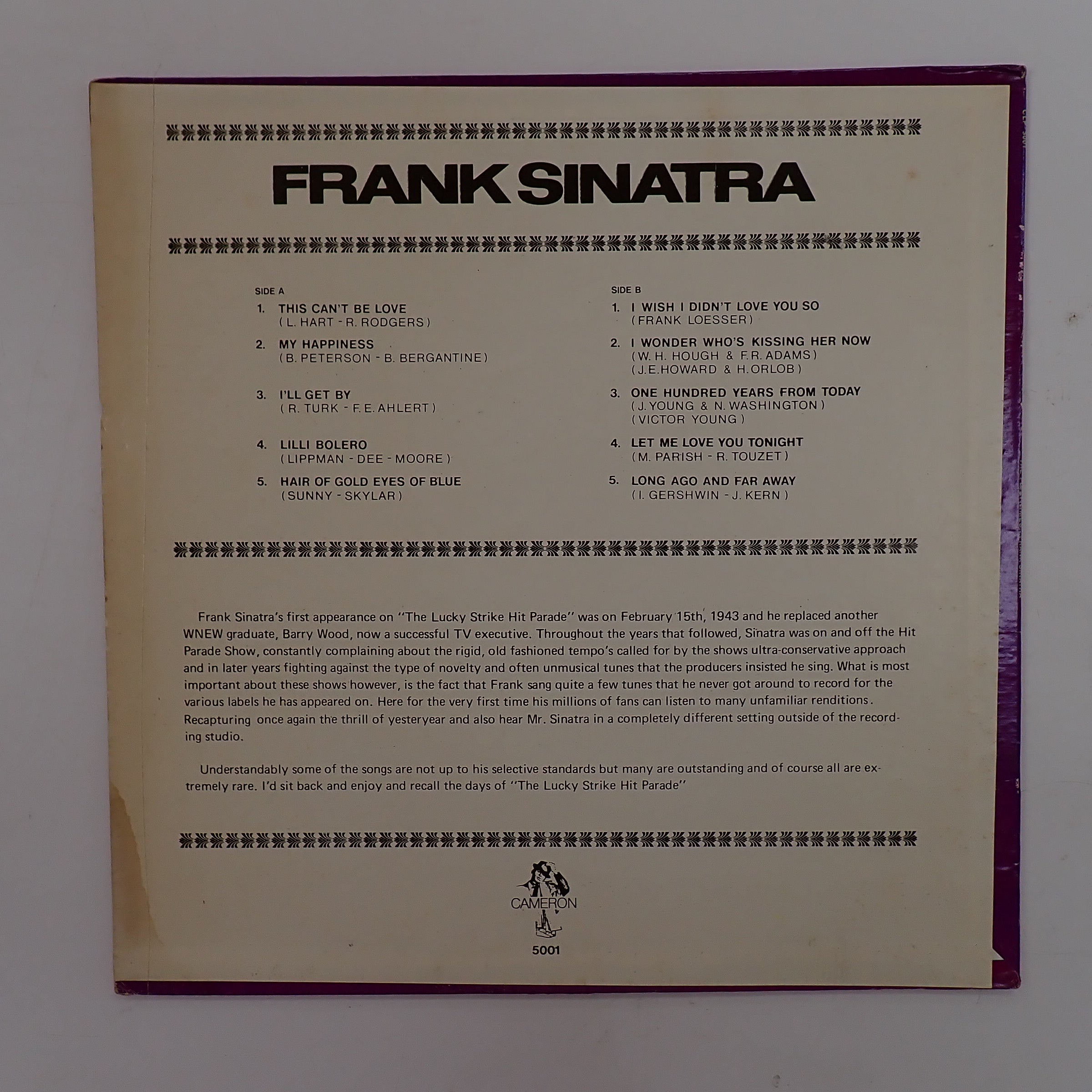 Frank Sinatra - The First Times - Vinyl [Pre-Owned]