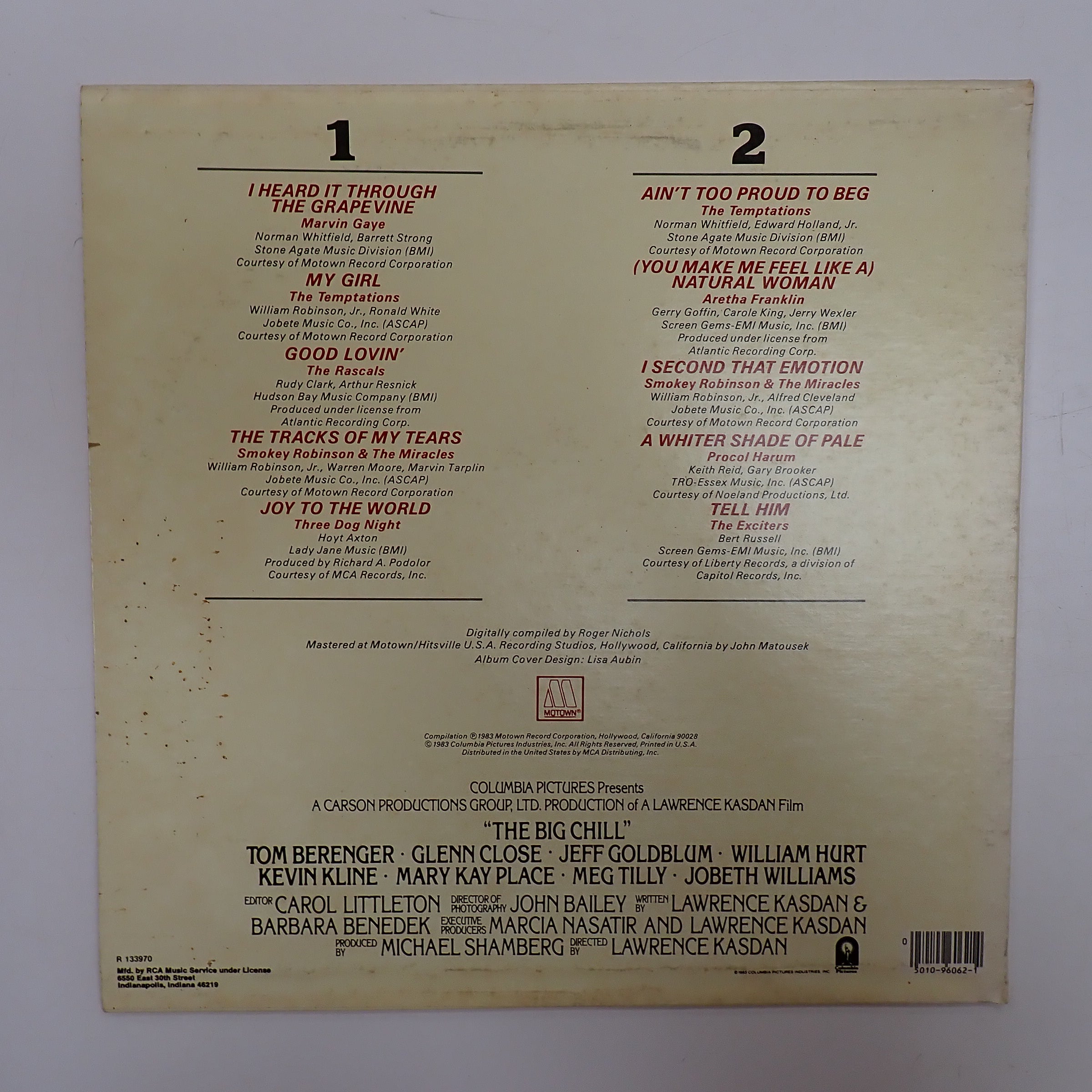 Big Chill Original Motion Picture Soundtrack - Vinyl [Pre-Owned]