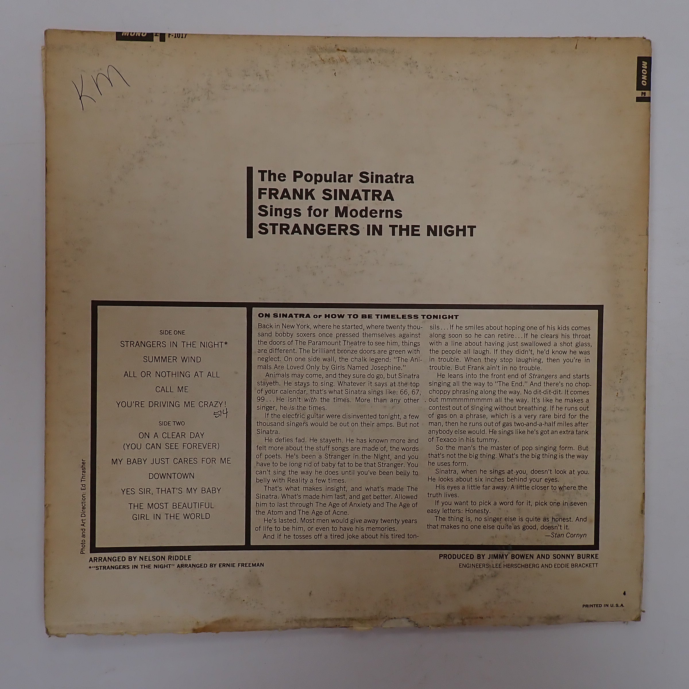 Frank Sinatra - Strangers In The Night - Vinyl [Pre-Owned]