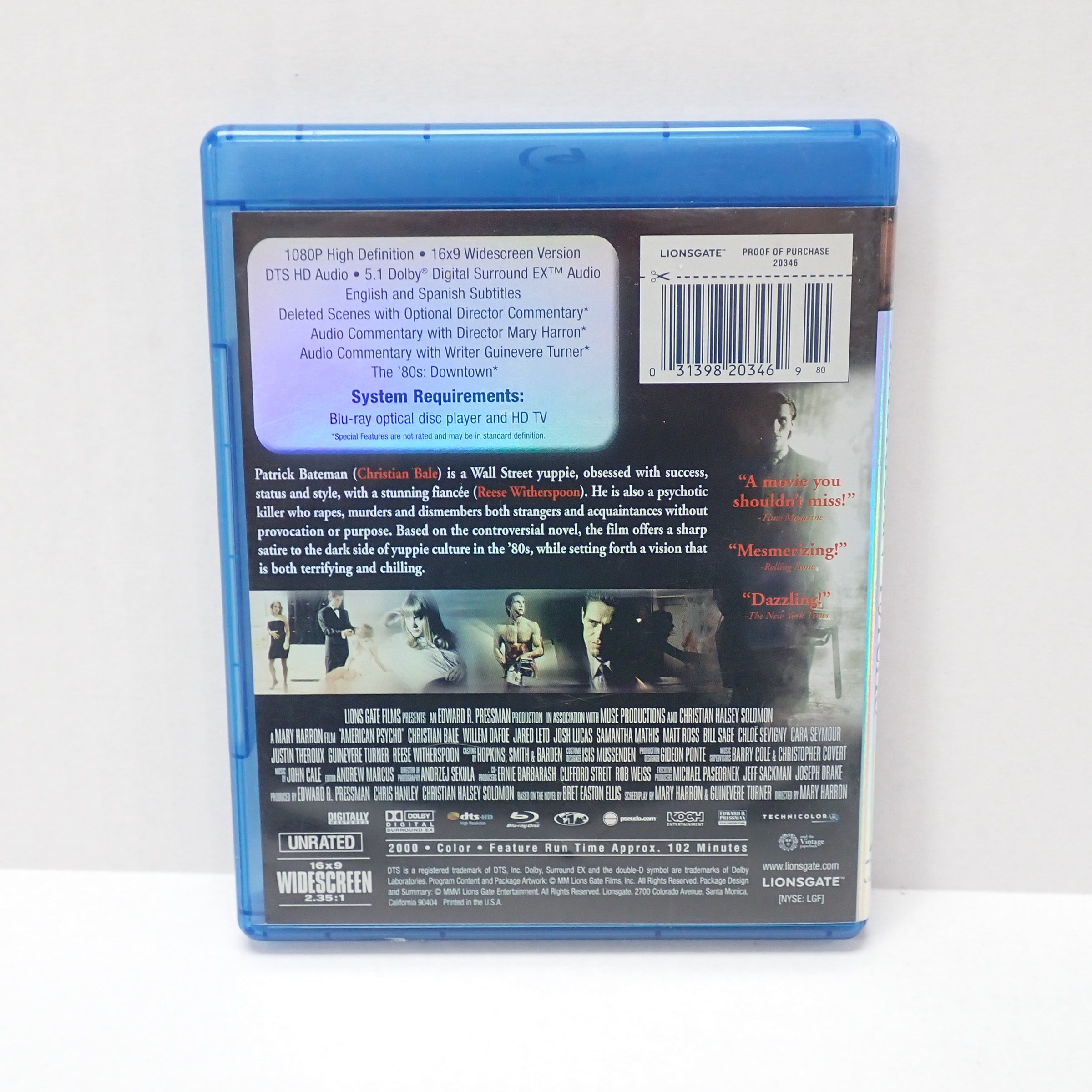 American Psycho (Uncut) - Blu-Ray [Pre-Owned]