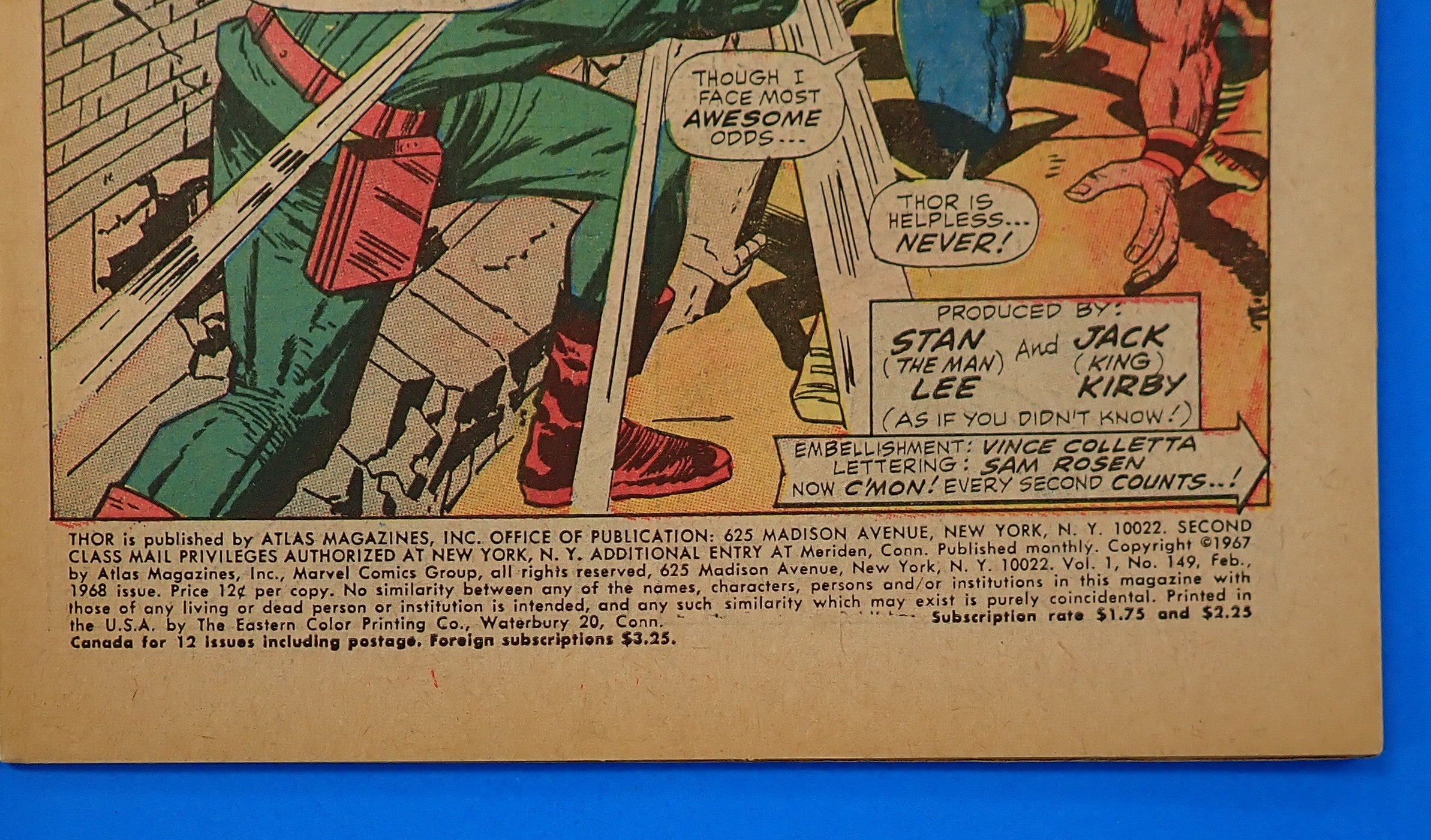 The Mighty Thor #149 (1968) - GD/VG- (3.0-3.5) - Silver Age Comic