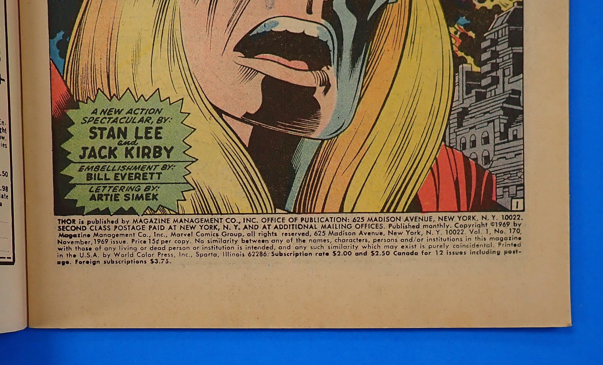 The Mighty Thor #170 (1969) - FN - (5.5-6.5) - Silver Age Comic