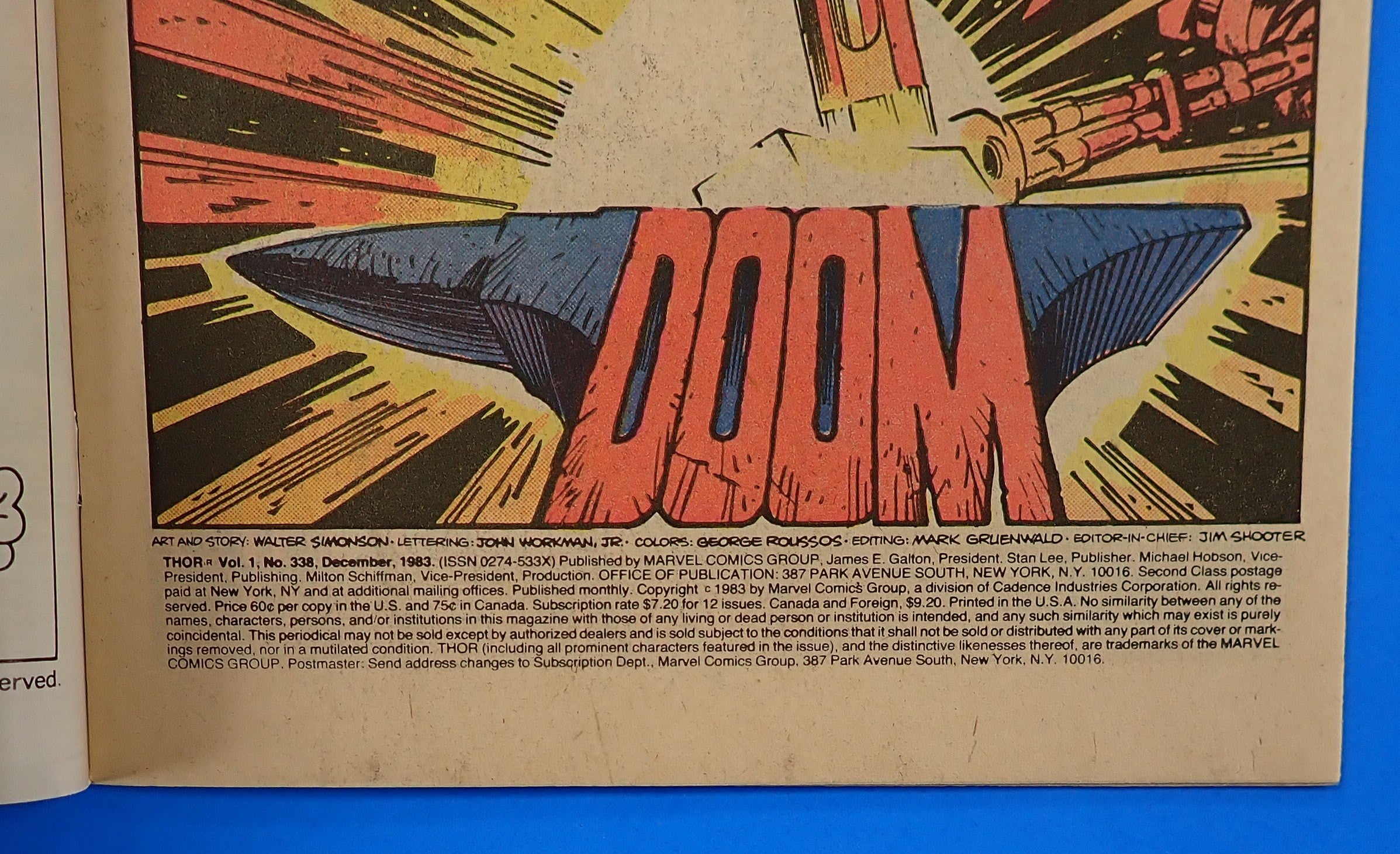 The Mighty Thor #338 (1983) - FN - (5.5-6.5) - Bronze Age Comic
