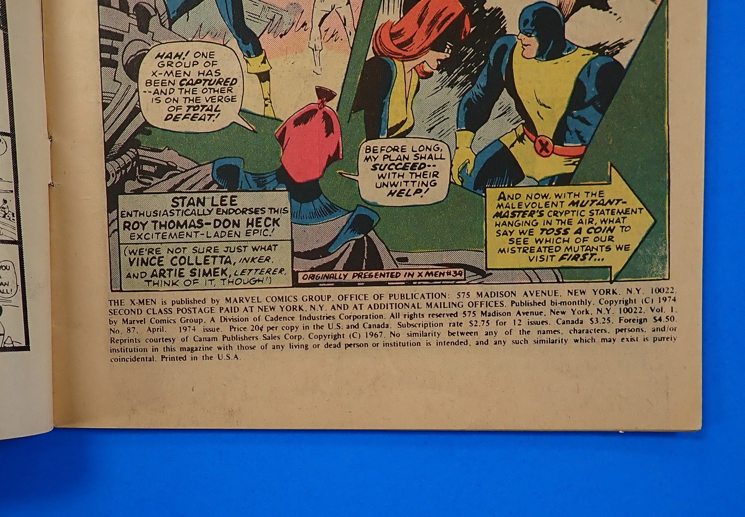 X-Men #87 (1974) - VG (4.0) - Bronze Age Issue