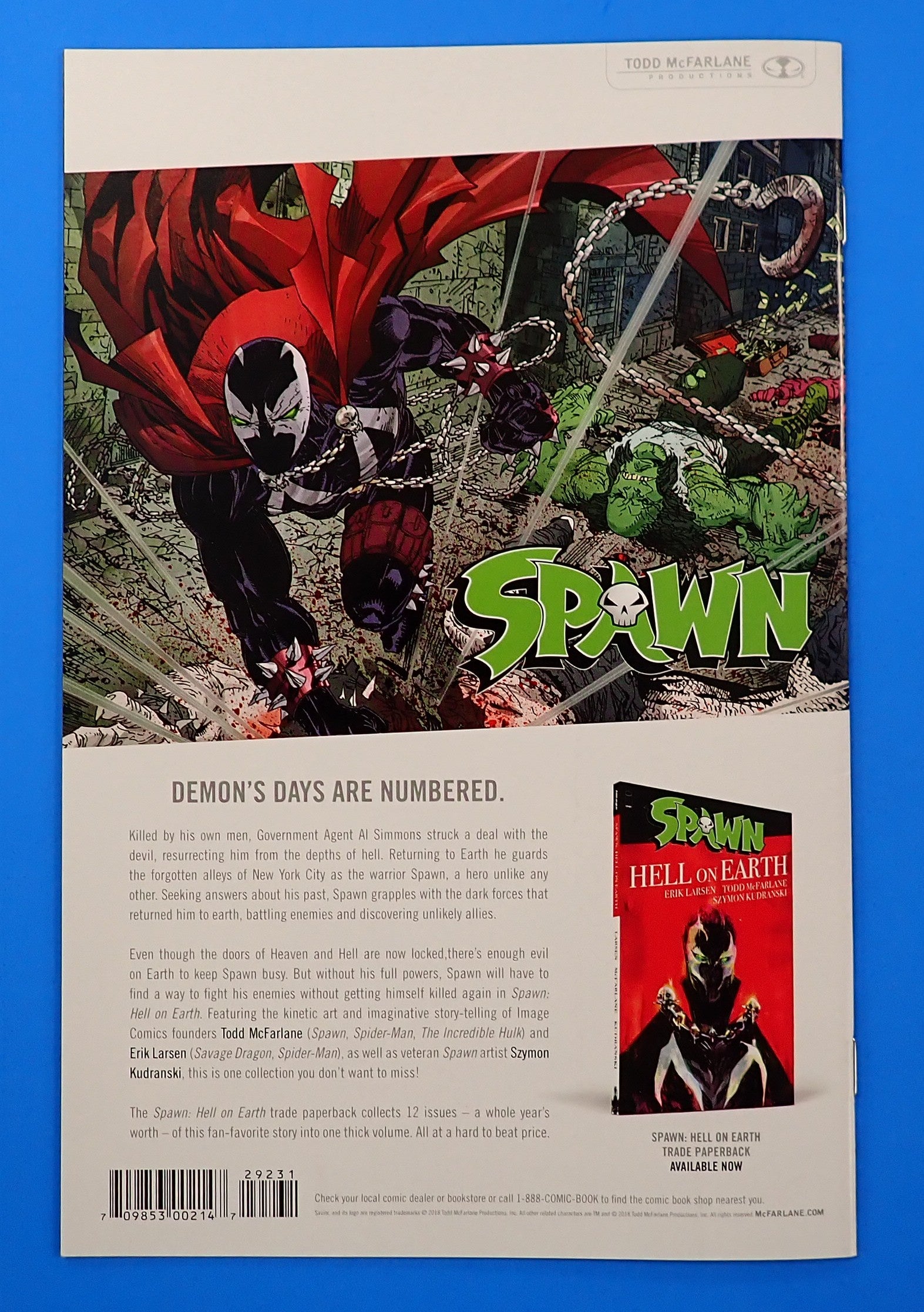 Spawn #292 (2018) - NM- (9.2+) - Spawn gains new powers