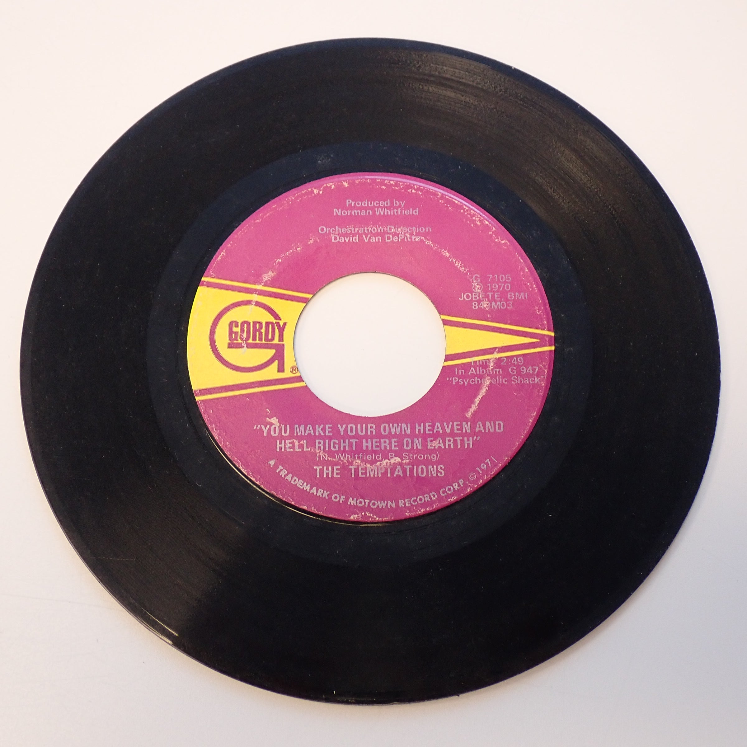 The Temptations – Just My Imagination (Running Away With Me) / You Make Your Own Heaven And Hell Right Here On Earth - Vinyl