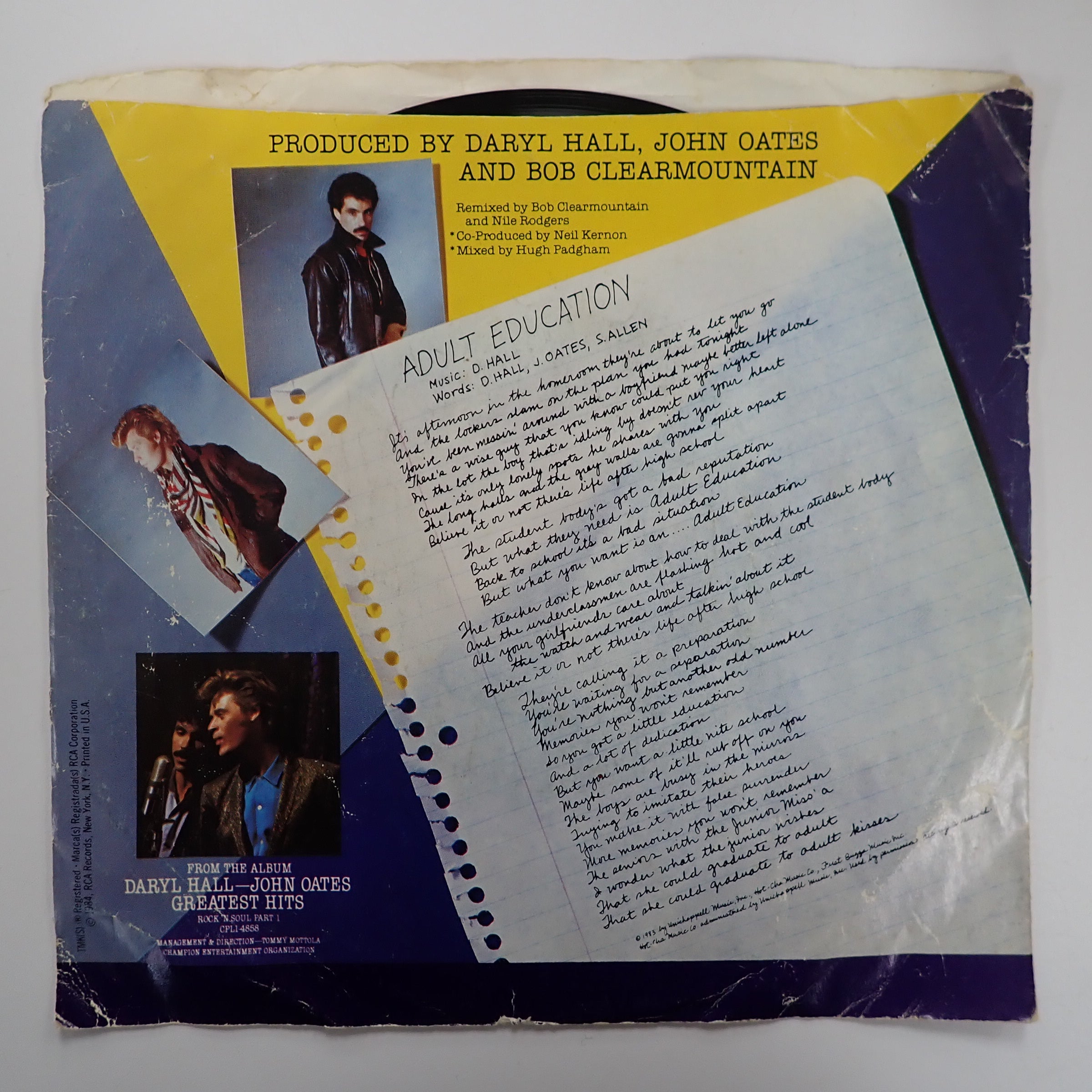 Daryl Hall & John Oates – Adult Education - Vinyl